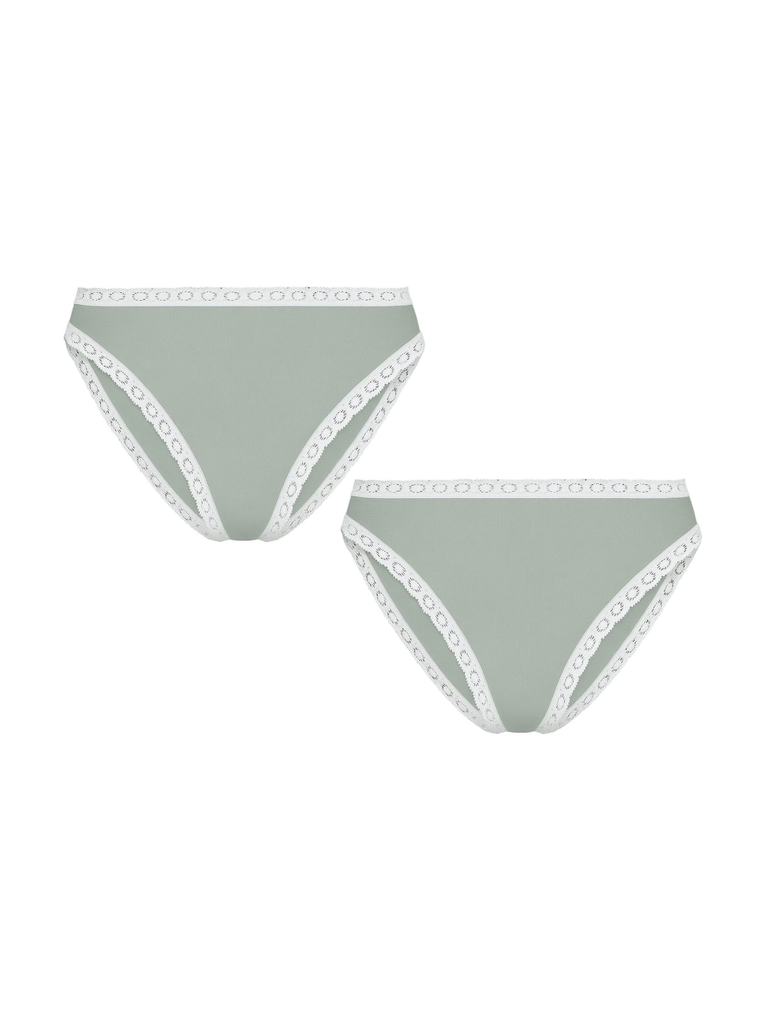 Bio-Baumwoll-Slip mit Spitze – 2er Pack - Evermind.eco