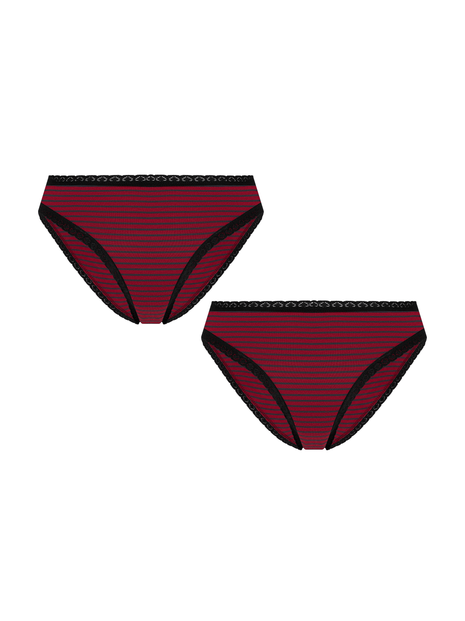 Bio-Baumwoll-Slip mit Spitze – 2er Pack - Evermind.eco