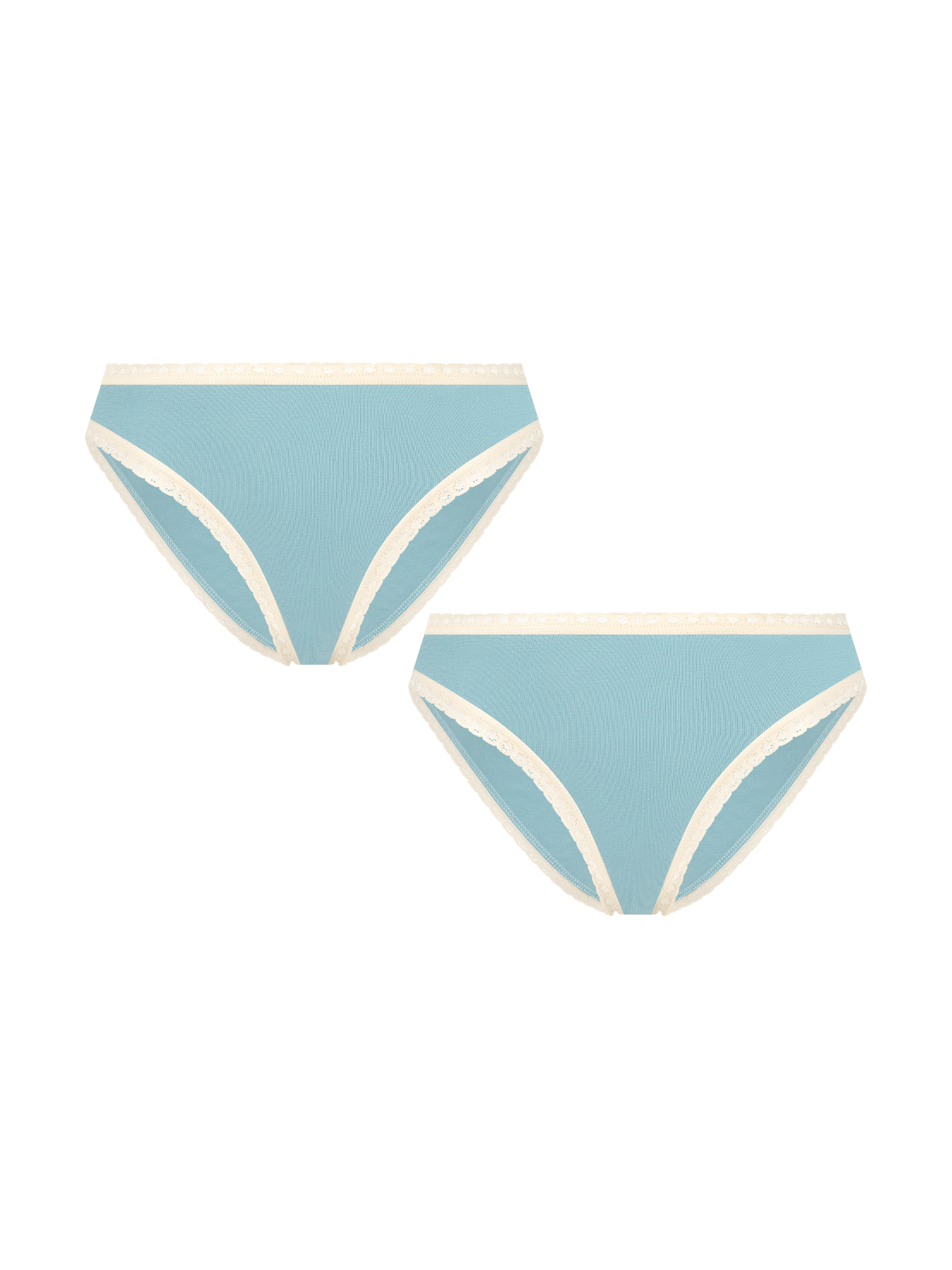 Bio-Baumwoll-Slip mit Spitze – 2er Pack - Evermind.eco