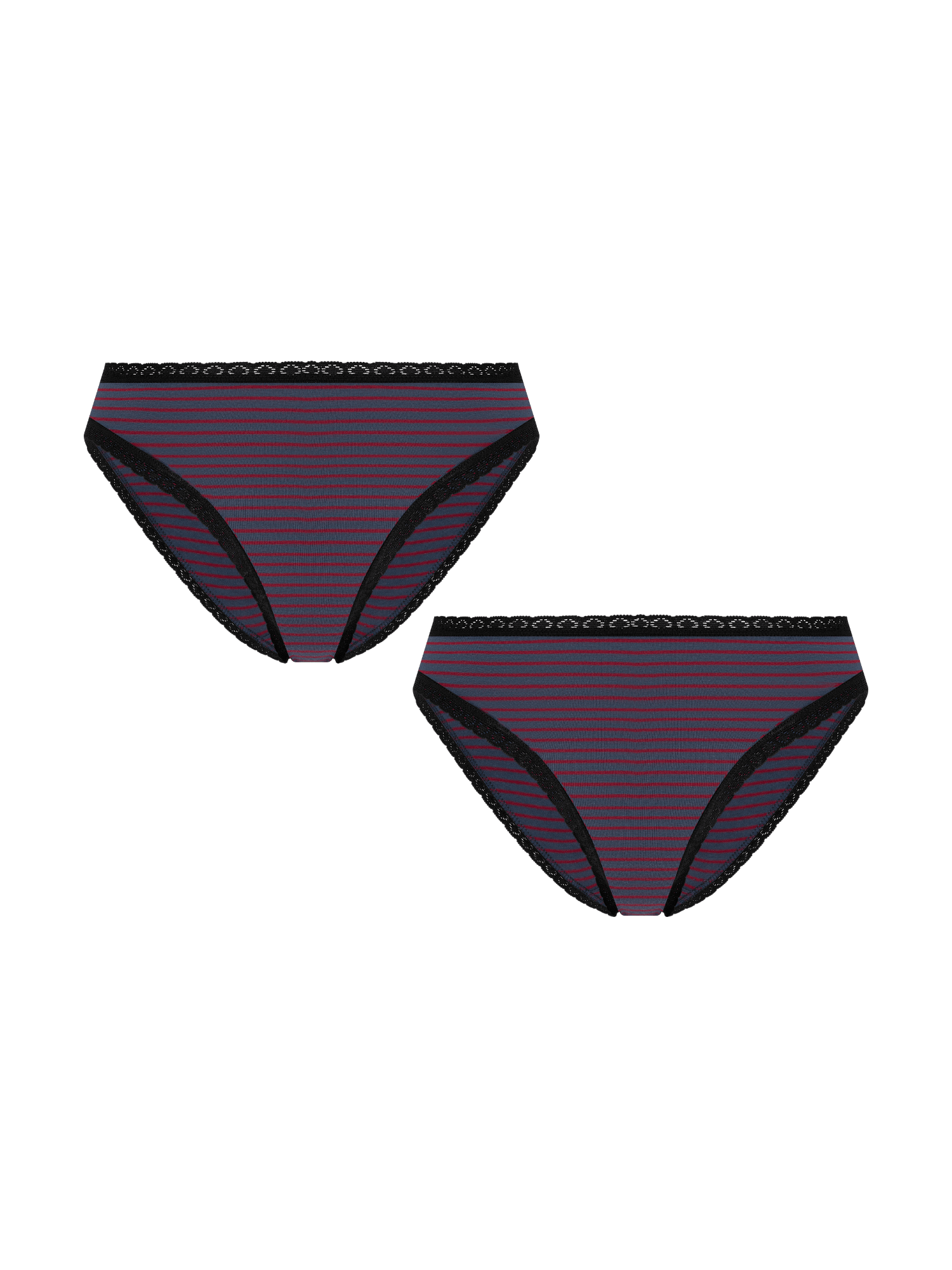 Bio-Baumwoll-Slip mit Spitze – 2er Pack - Evermind.eco