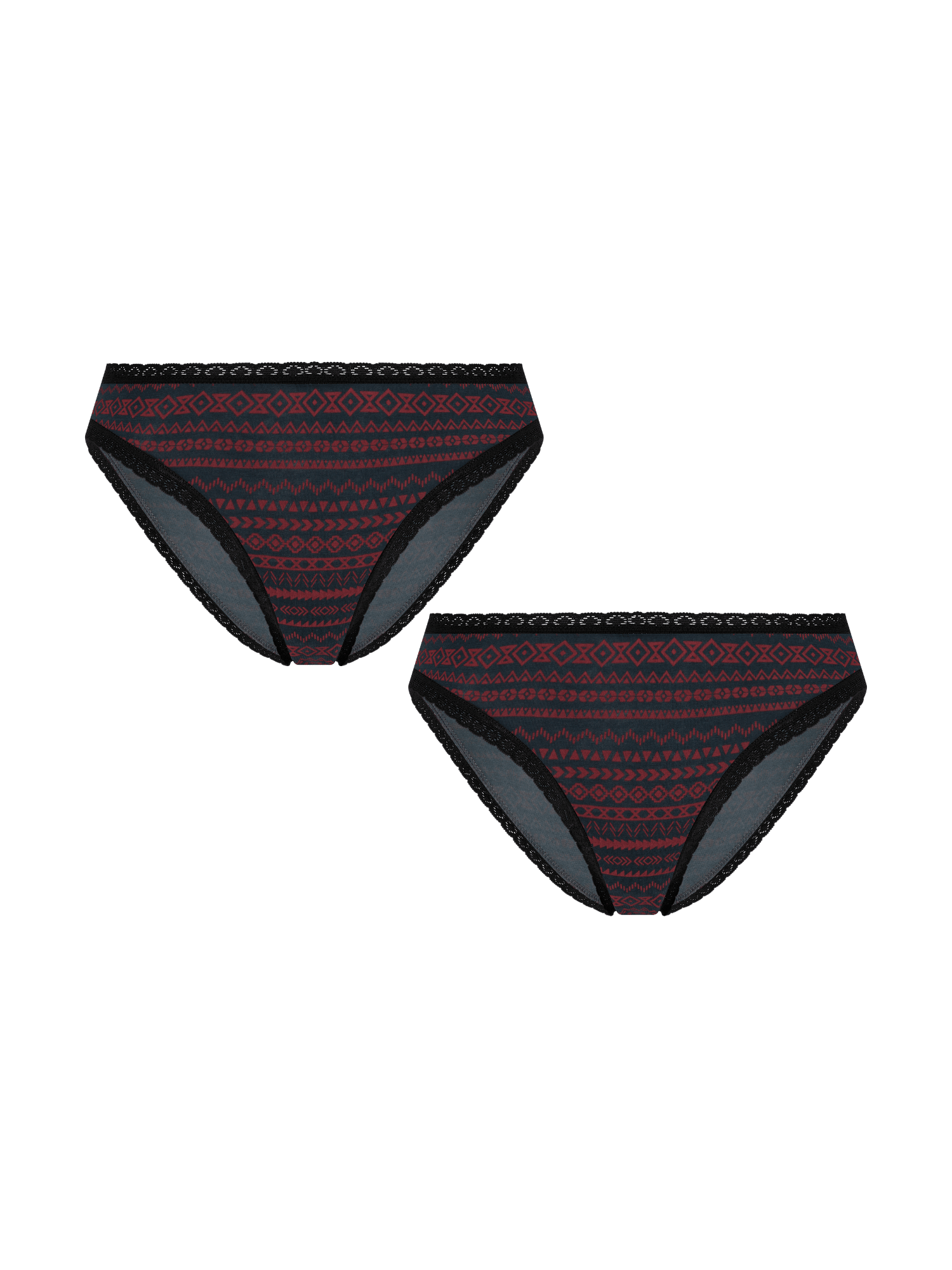 Bio-Baumwoll-Slip mit Spitze – 2er Pack - Evermind.eco
