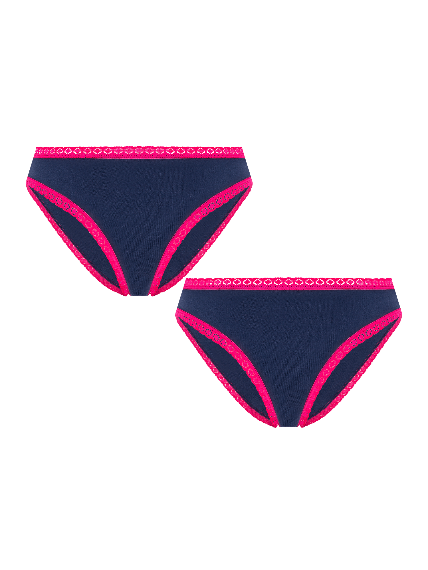 Bio-Baumwoll-Slip mit Spitze – 2er Pack - Evermind.eco