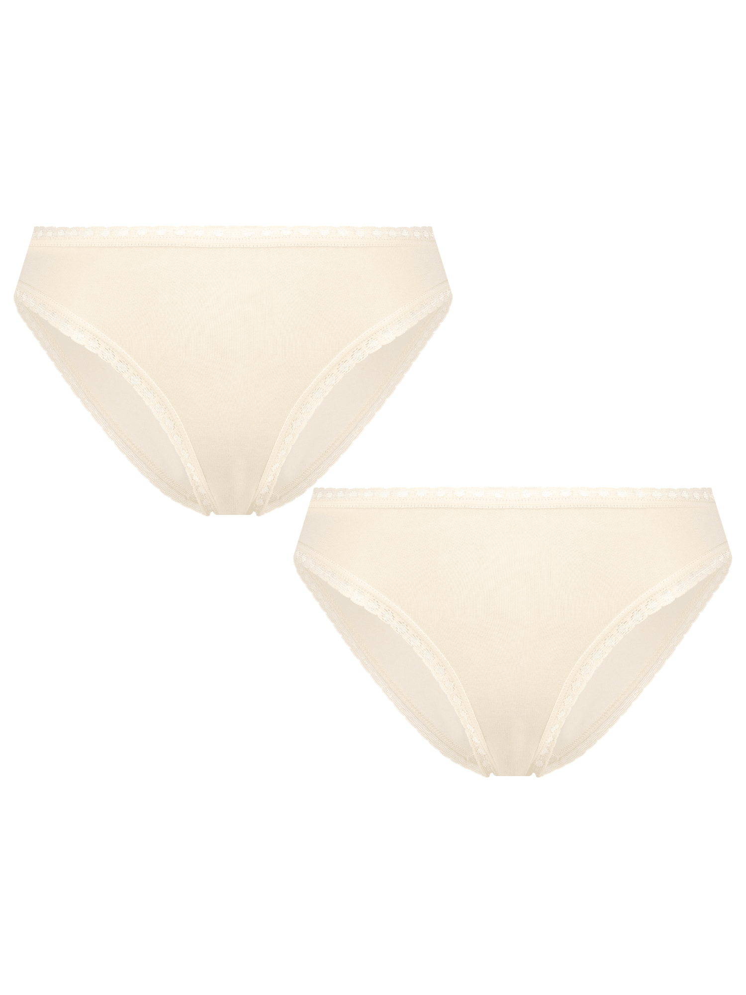 Bio-Baumwoll-Slip mit Spitze – 2er Pack - Evermind.eco