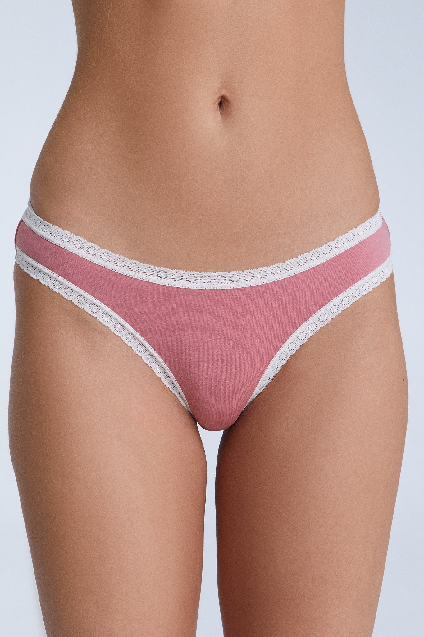 Bio-Baumwoll-Slip mit Spitze – 3er Pack - Evermind.eco