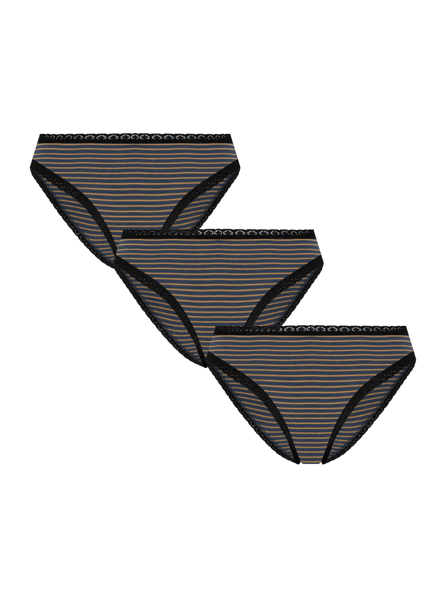 Bio-Baumwoll-Slip mit Spitze – 3er Pack - Evermind.eco