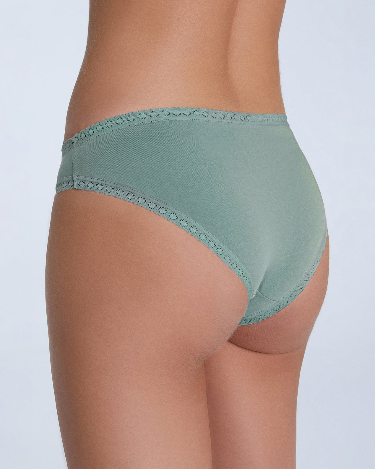 Bio-Baumwoll-Slip mit Spitze - Evermind.eco