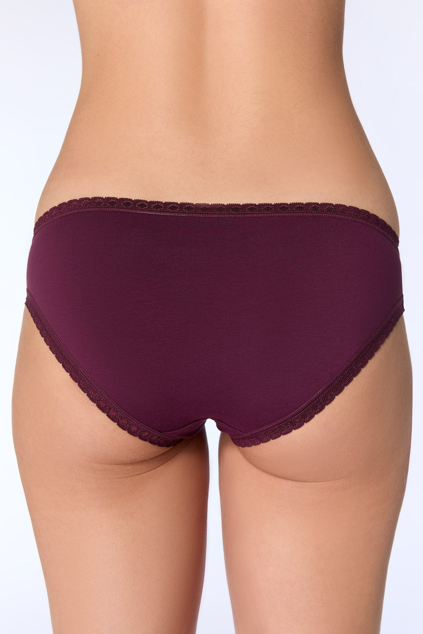 Bio-Baumwoll-Slip mit Spitze – 4er Pack - Evermind.eco