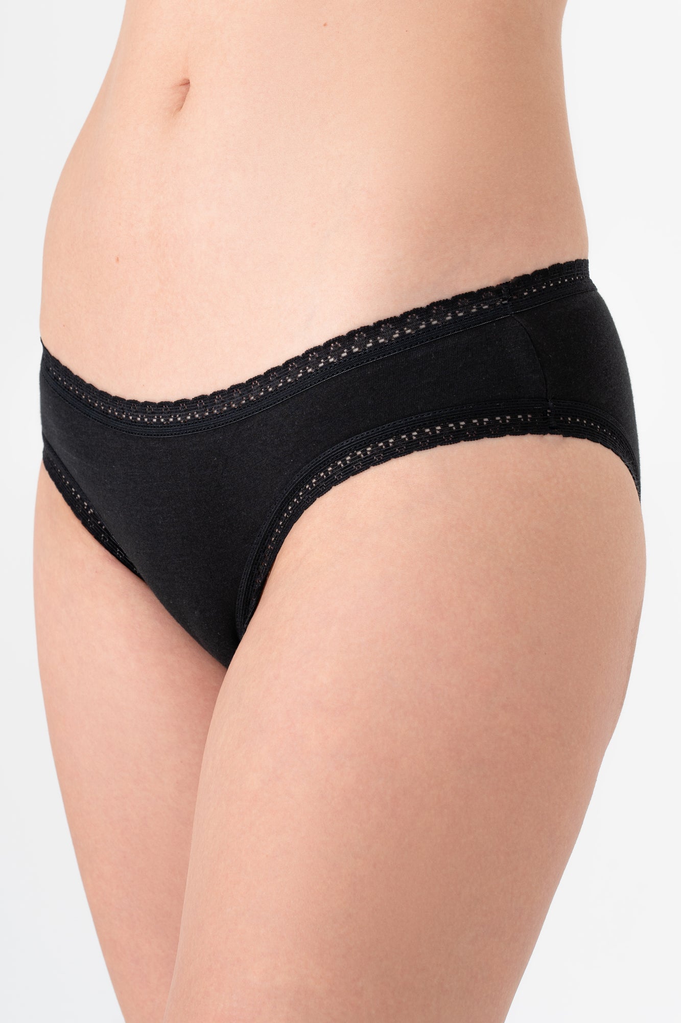 Bio-Baumwoll-Slip mit Spitze - Evermind.eco