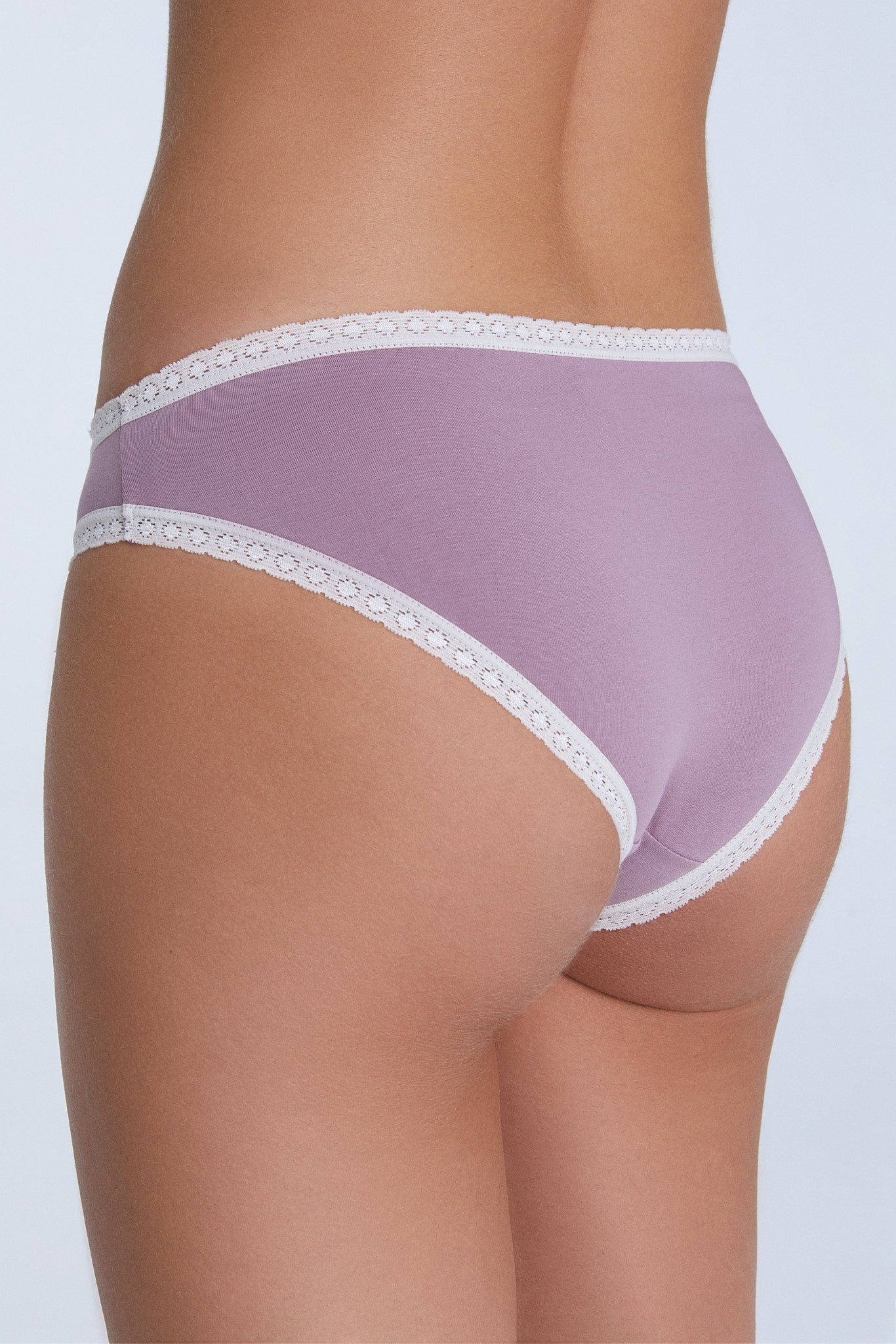 Bio-Baumwoll-Slip mit Spitze - Evermind.eco
