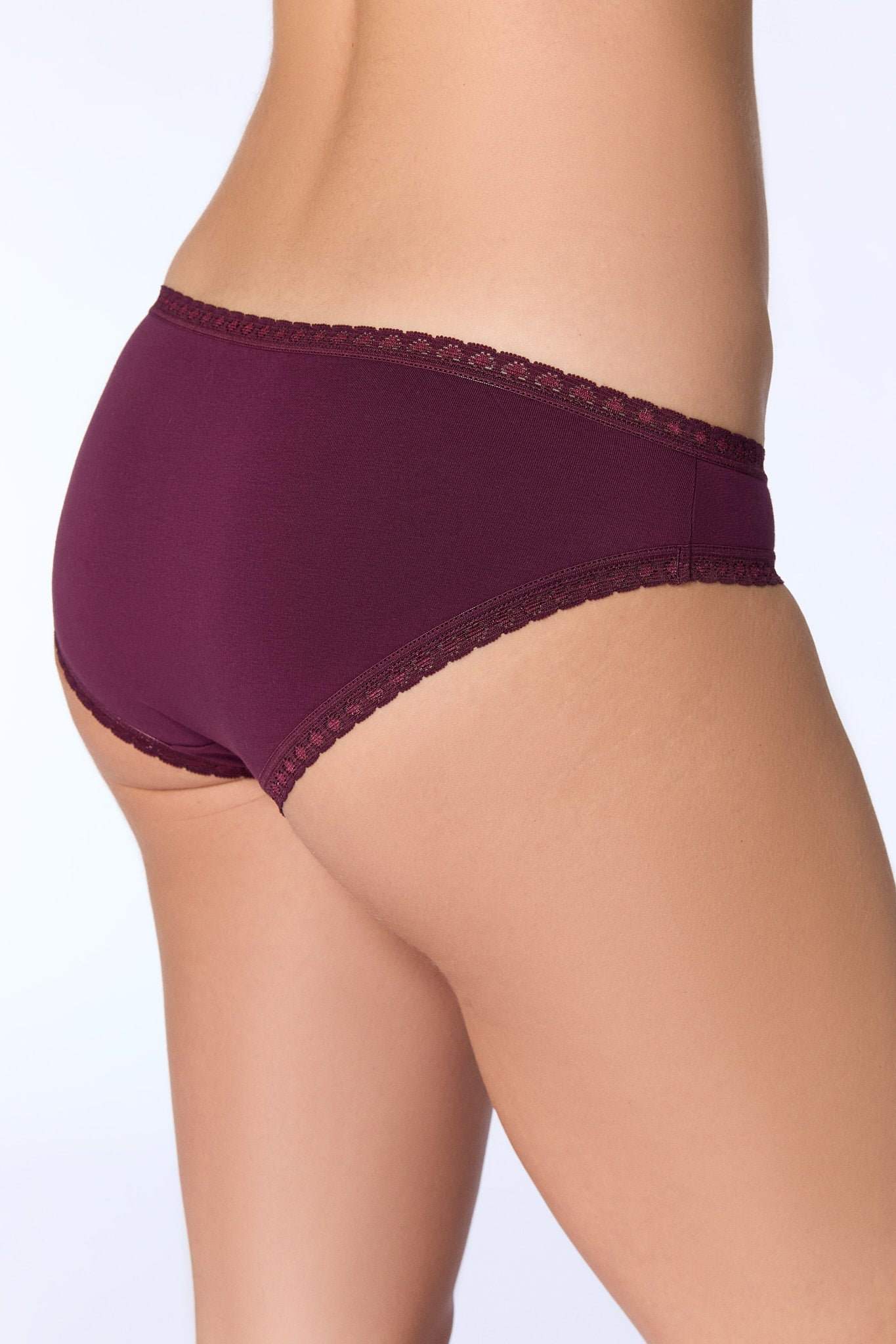 Bio-Baumwoll-Slip mit Spitze - Evermind.eco