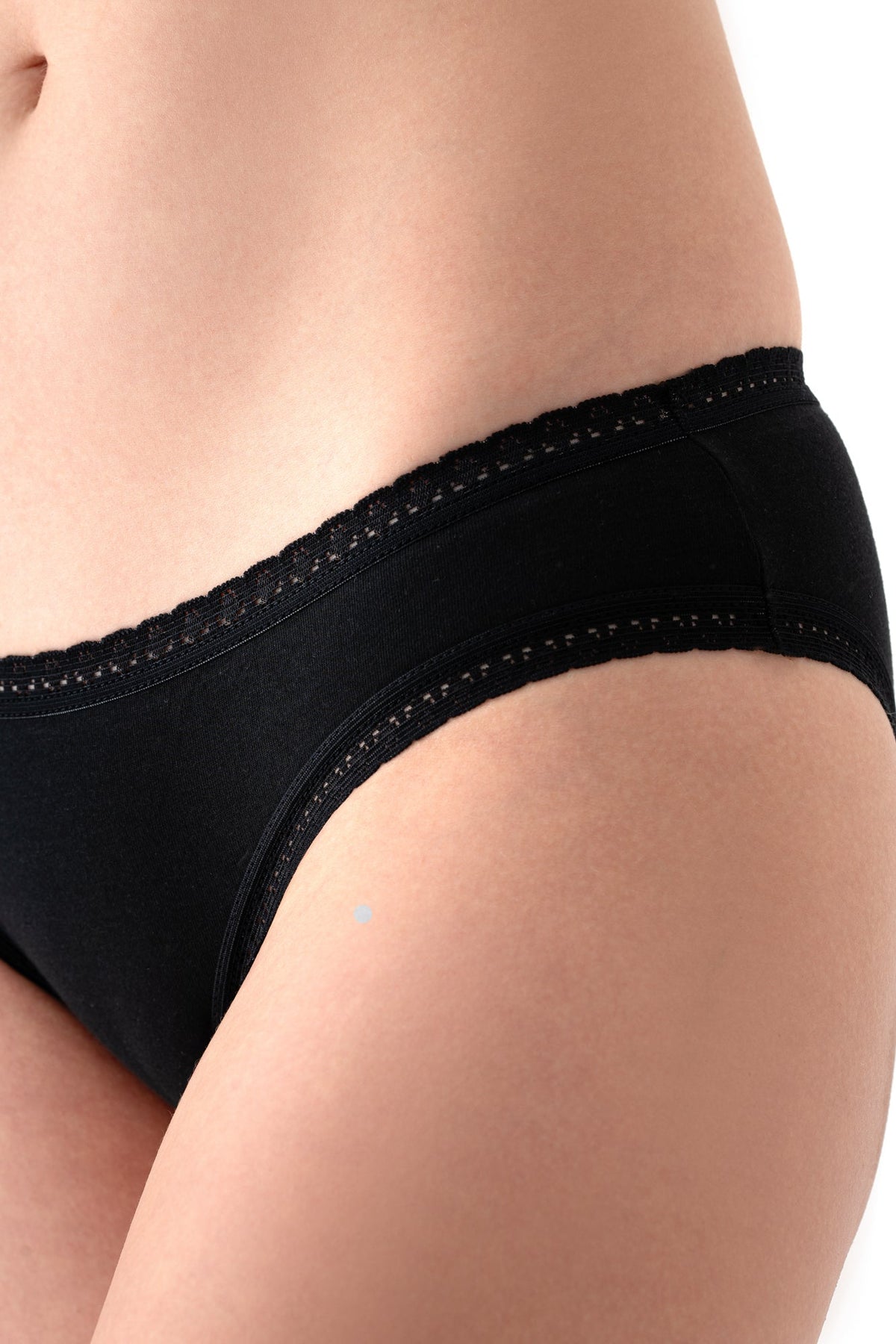 Bio-Baumwoll-Slip mit Spitze - Evermind.eco