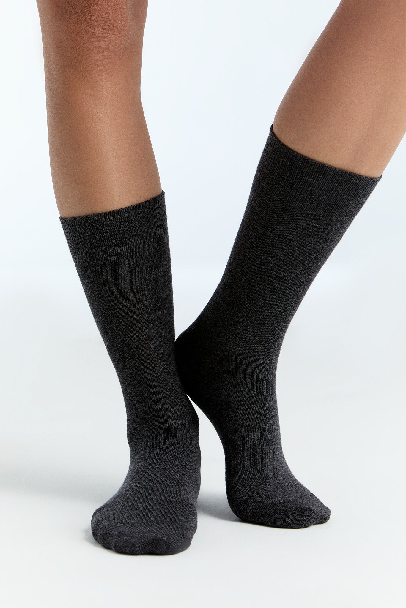 Bio-Baumwoll-Socken mit längerem Bündchen - 2er Pack - Evermind.eco