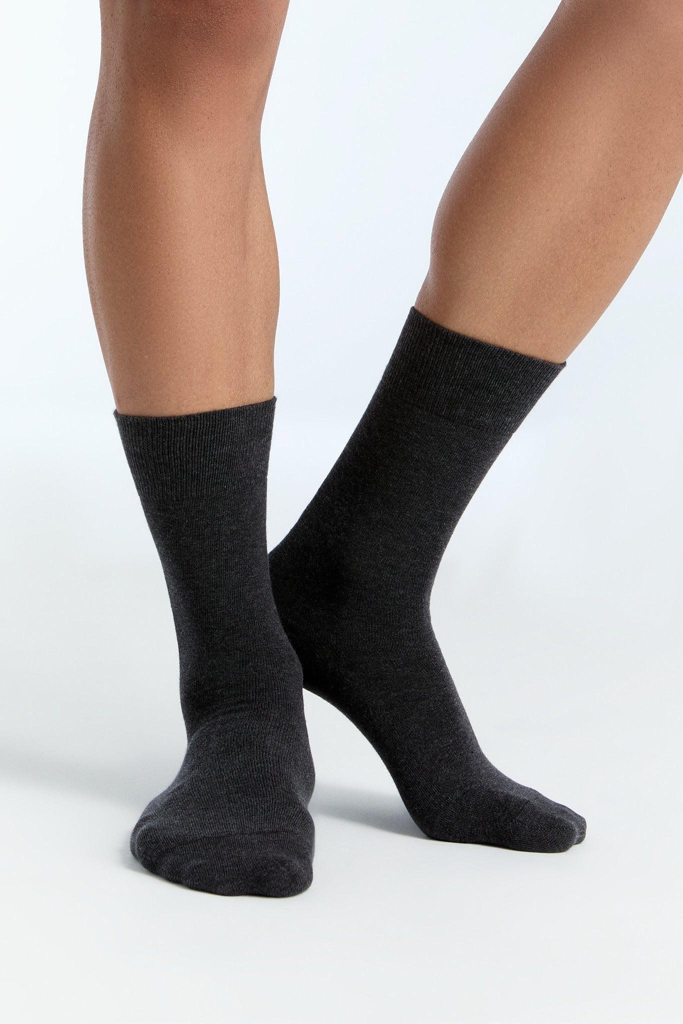 Bio-Baumwoll-Socken mit längerem Bündchen - 2er Pack - Evermind.eco