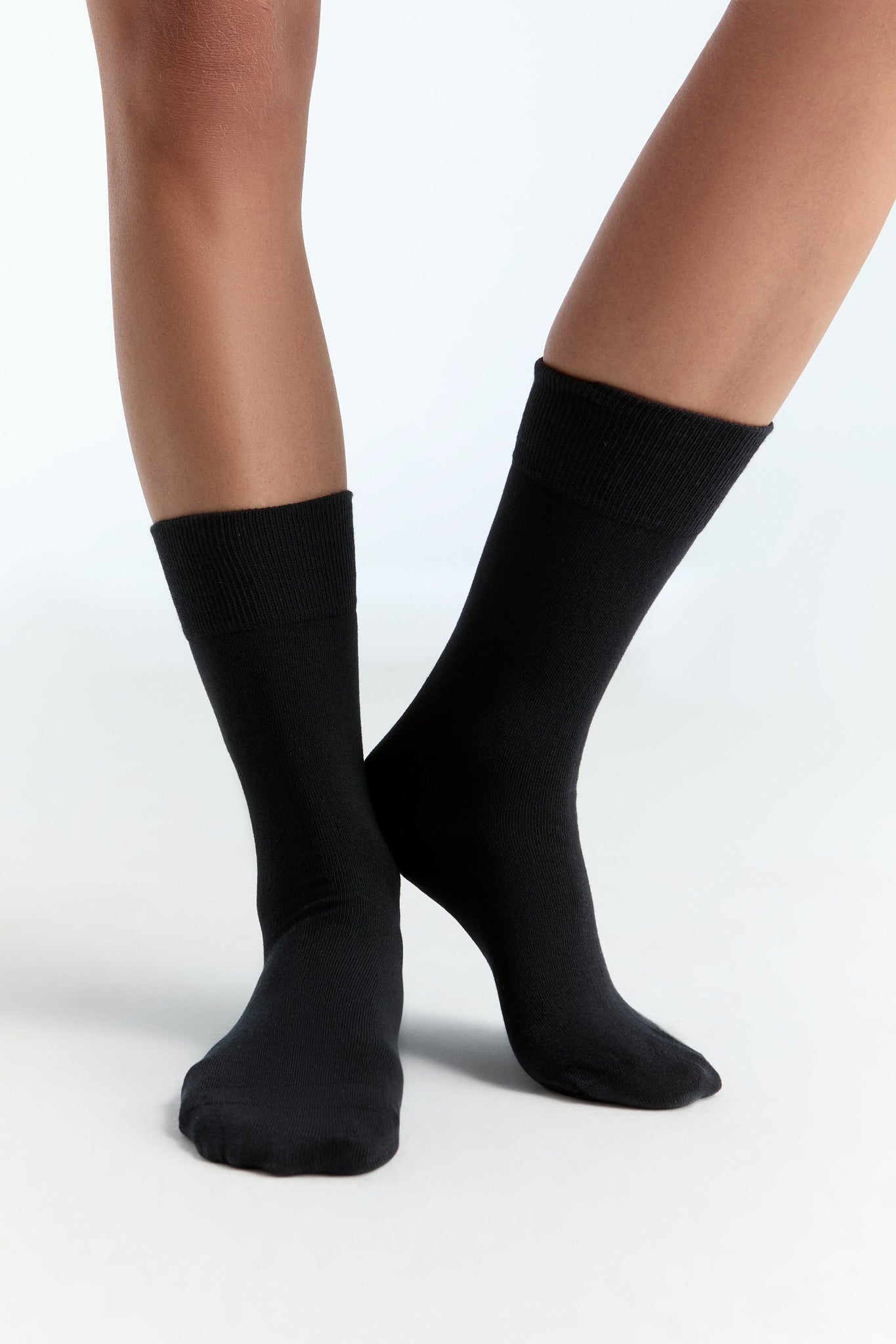Bio-Baumwoll-Socken mit längerem Bündchen - 4er Pack - Evermind.eco