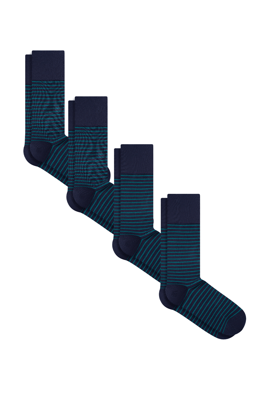 Bio-Baumwoll-Socken mit längerem Bündchen - 4er Pack - Evermind.eco