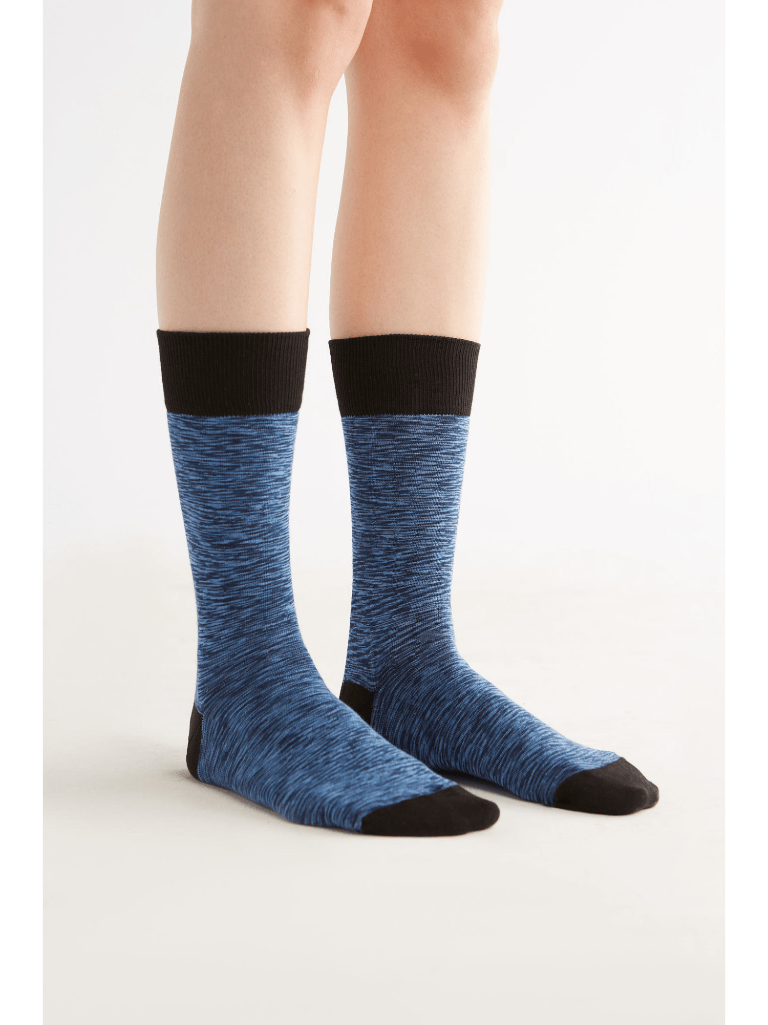 Bio-Baumwoll-Socken mit längerem Bündchen - 4er Pack - Evermind.eco