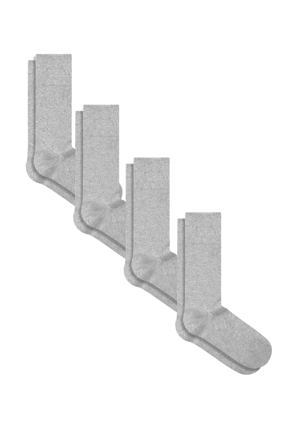 Bio-Baumwoll-Socken mit längerem Bündchen - 4er Pack - Evermind.eco