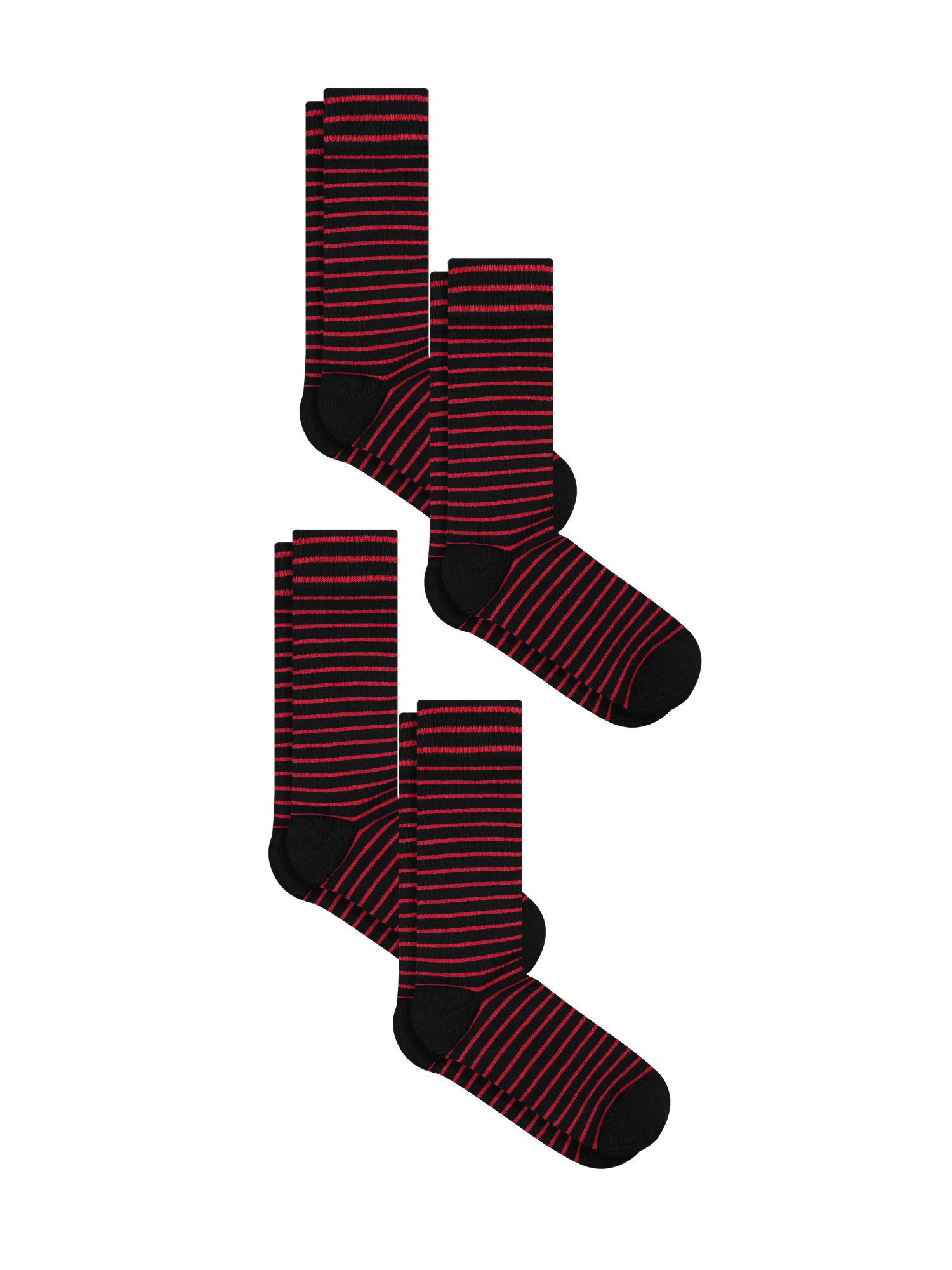Bio-Baumwoll-Socken mit längerem Bündchen - 4er Pack - Evermind.eco