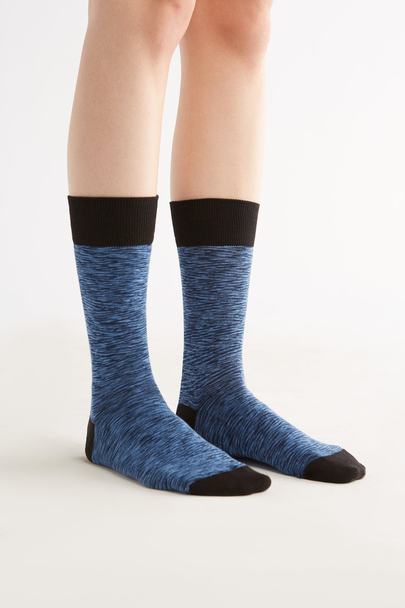 Bio-Baumwoll-Socken mit längerem Bündchen - 6er Pack - Evermind.eco