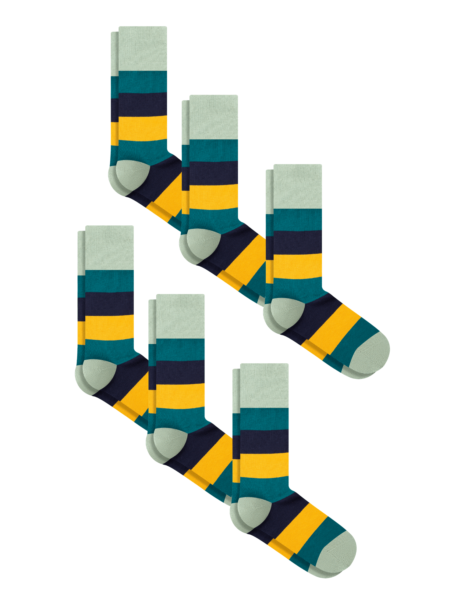 Bio-Baumwoll-Socken mit längerem Bündchen - 6er Pack - Evermind.eco