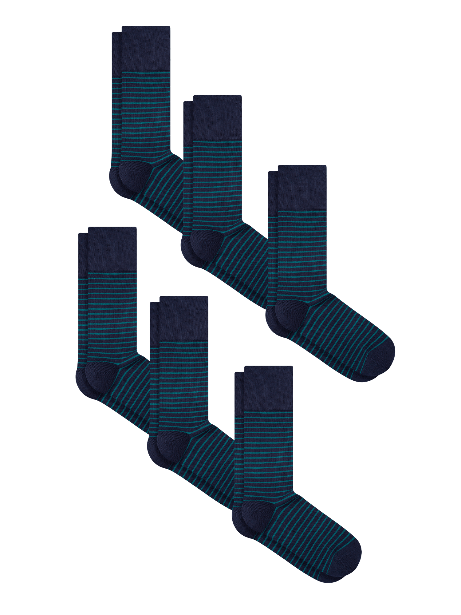 Bio-Baumwoll-Socken mit längerem Bündchen - 6er Pack - Evermind.eco