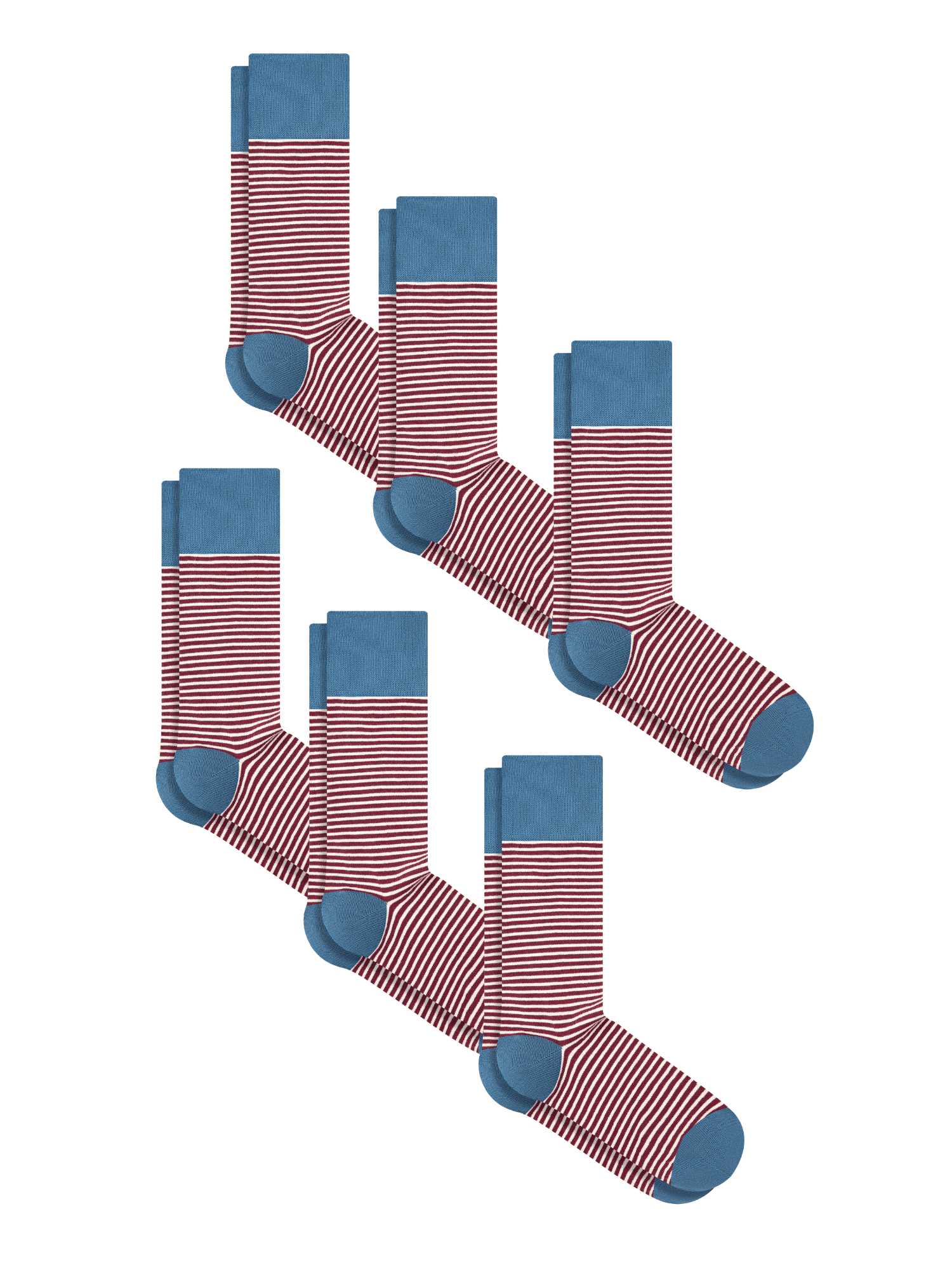 Bio-Baumwoll-Socken mit längerem Bündchen - 6er Pack - Evermind.eco