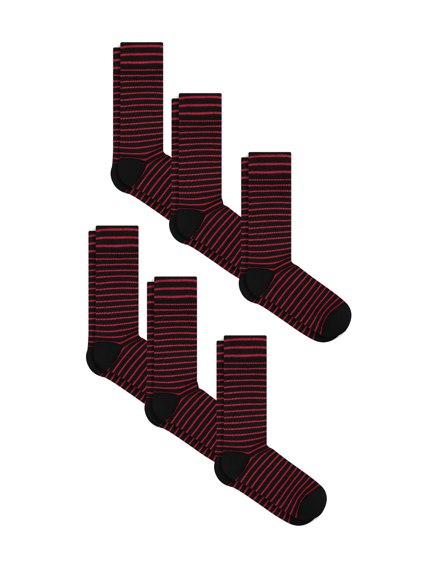 Bio-Baumwoll-Socken mit längerem Bündchen - 6er Pack - Evermind.eco
