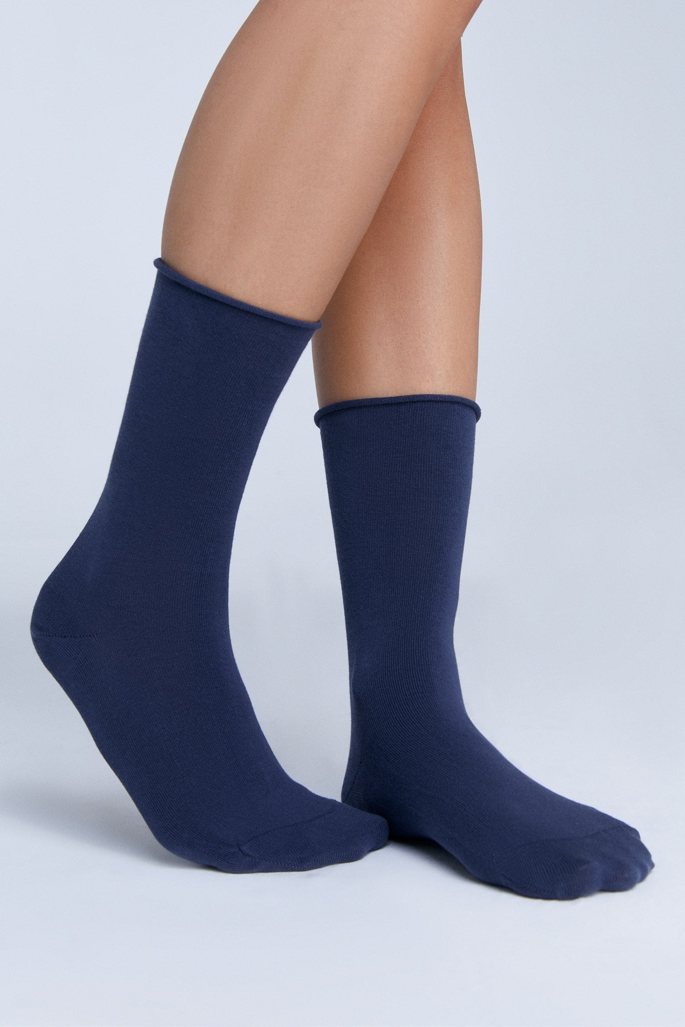 Bio-Baumwoll-Socken mit Rollrand Unisex - Evermind.eco