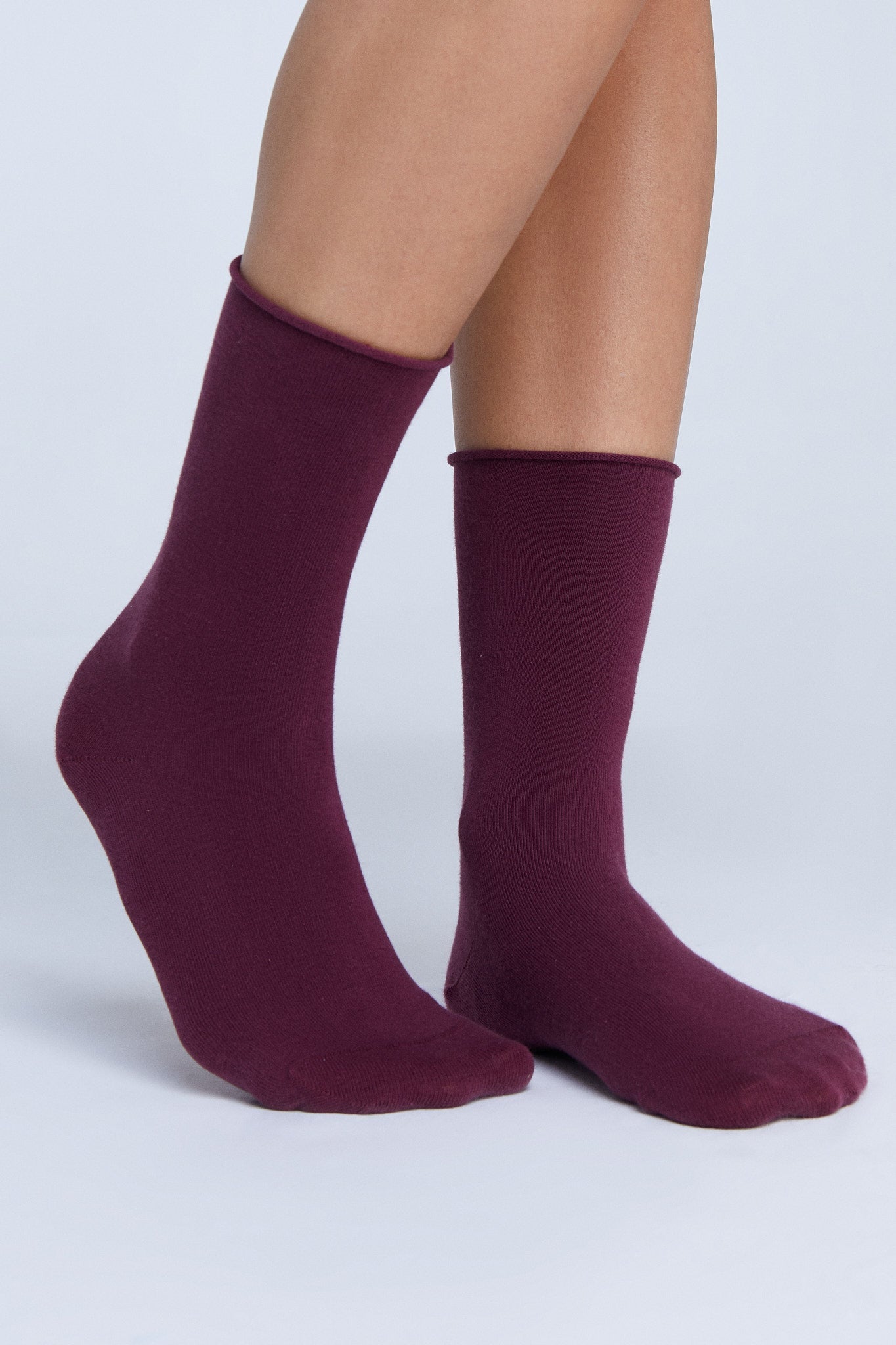 Bio-Baumwoll-Socken mit Rollrand Unisex - Evermind.eco