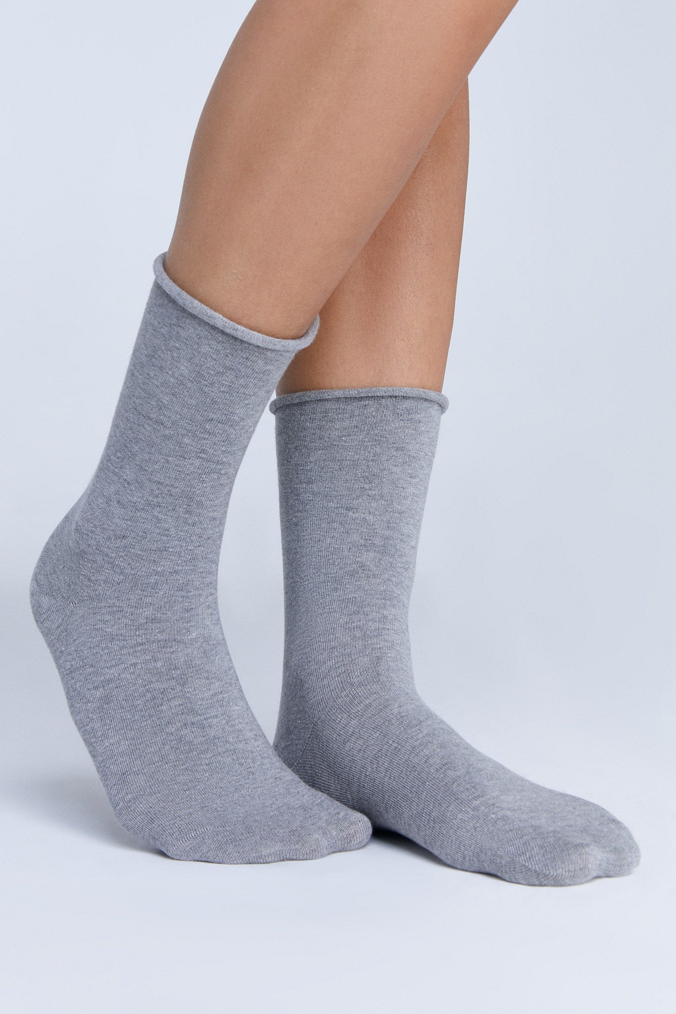 Bio-Baumwoll-Socken mit Rollrand Unisex - Evermind.eco