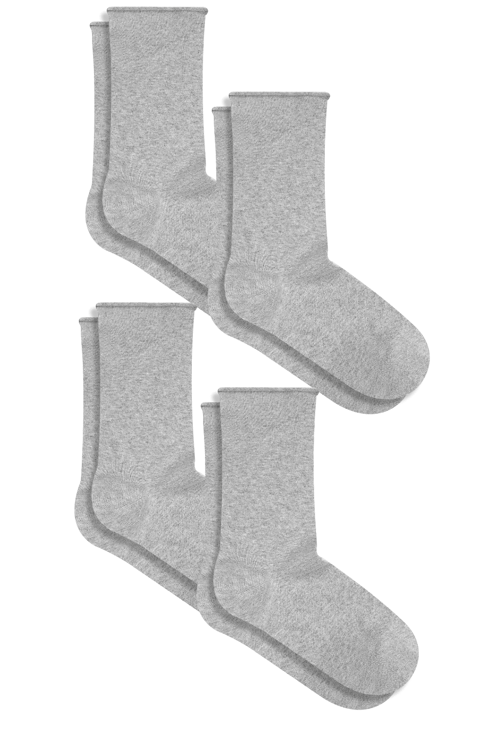 Bio-Baumwoll-Socken mit Rollrand Unisex – 4er Pack - Evermind.eco