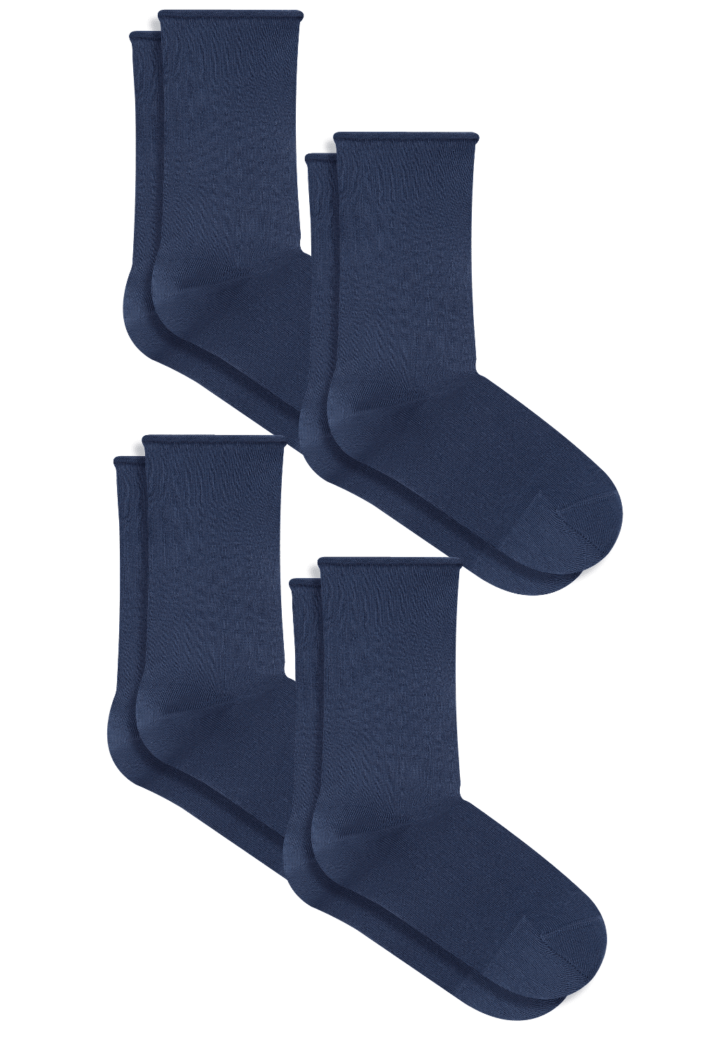 Bio-Baumwoll-Socken mit Rollrand Unisex – 4er Pack - Evermind.eco