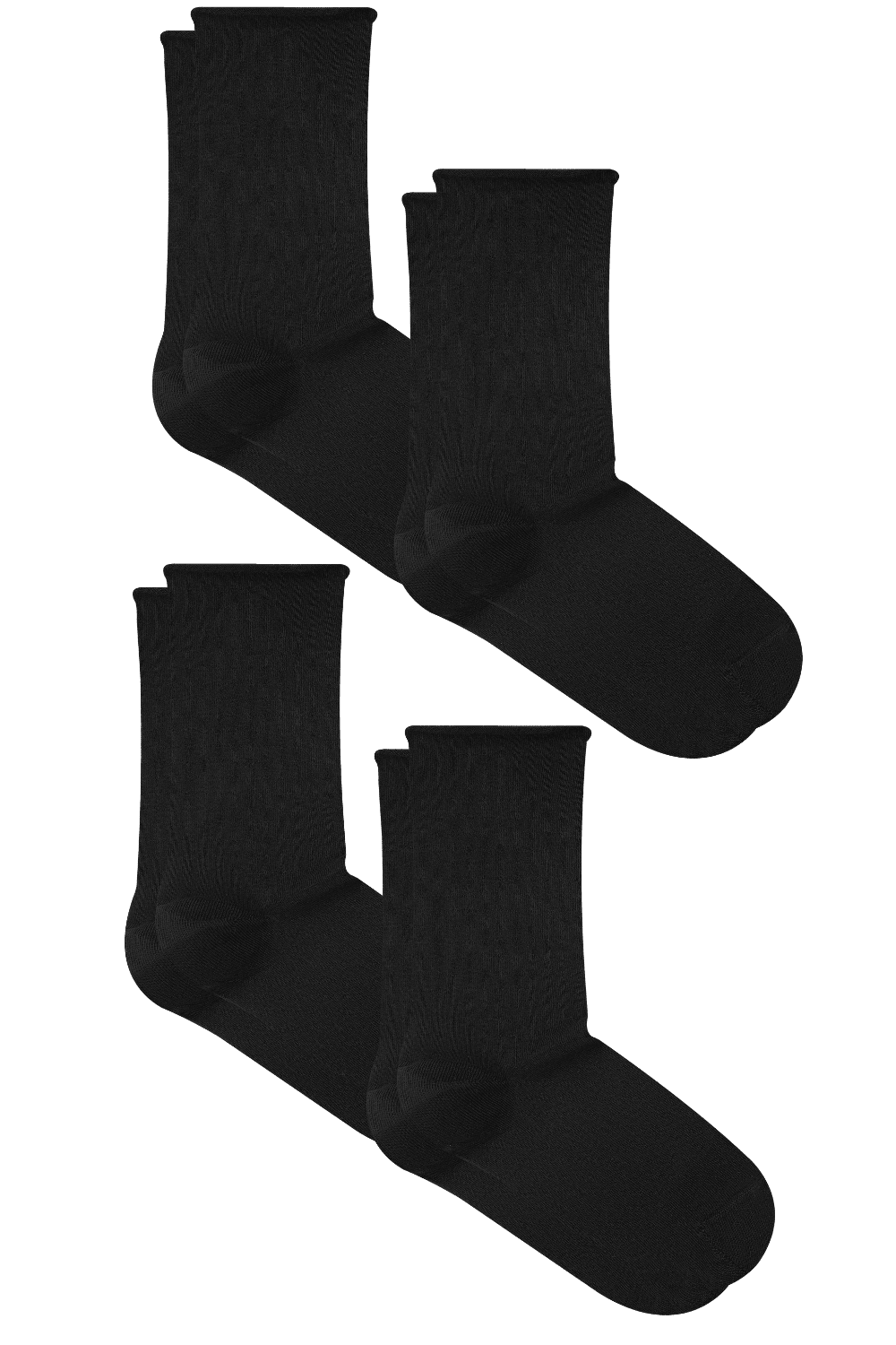 Bio-Baumwoll-Socken mit Rollrand Unisex – 4er Pack - Evermind.eco