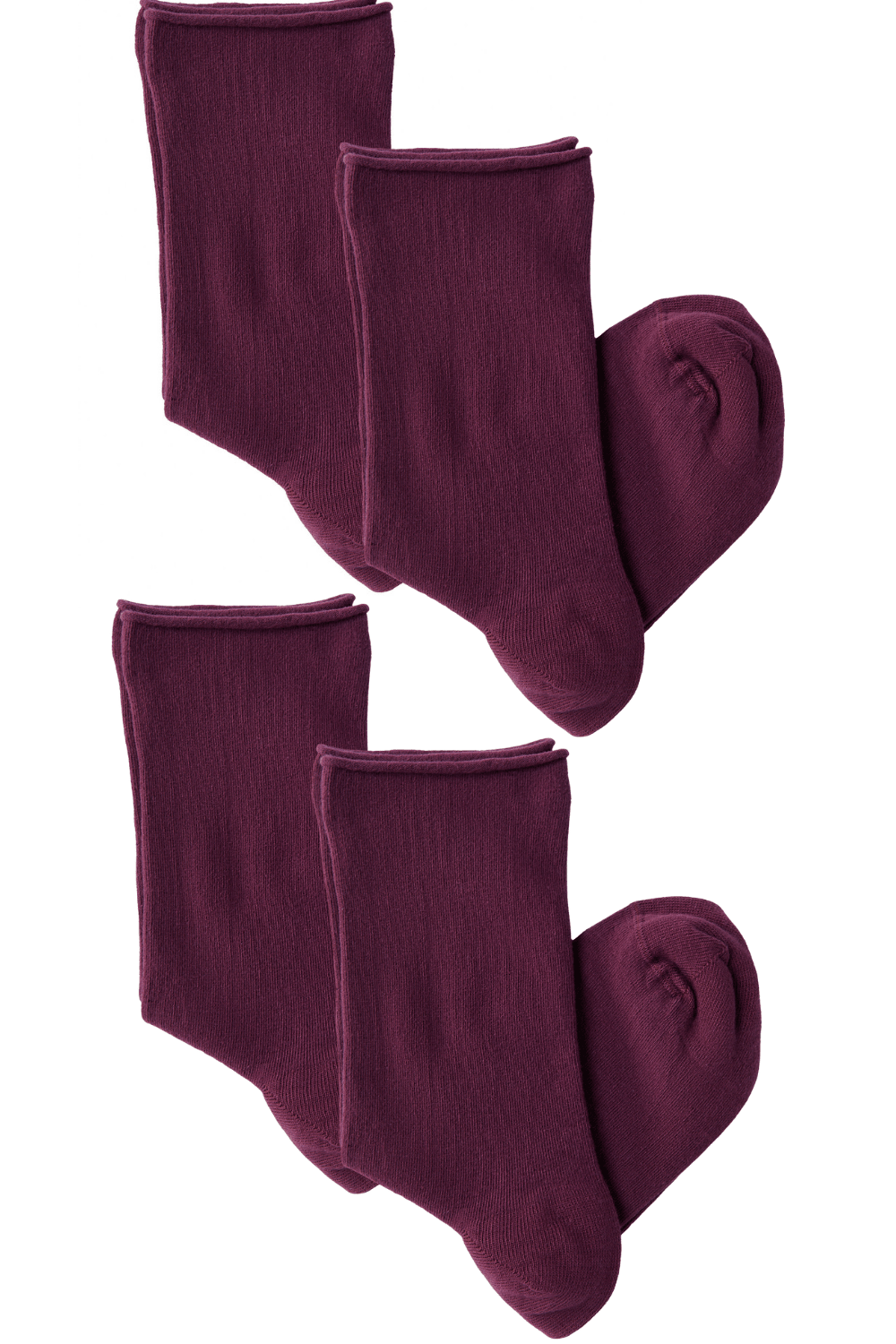 Bio-Baumwoll-Socken mit Rollrand Unisex – 4er Pack - Evermind.eco