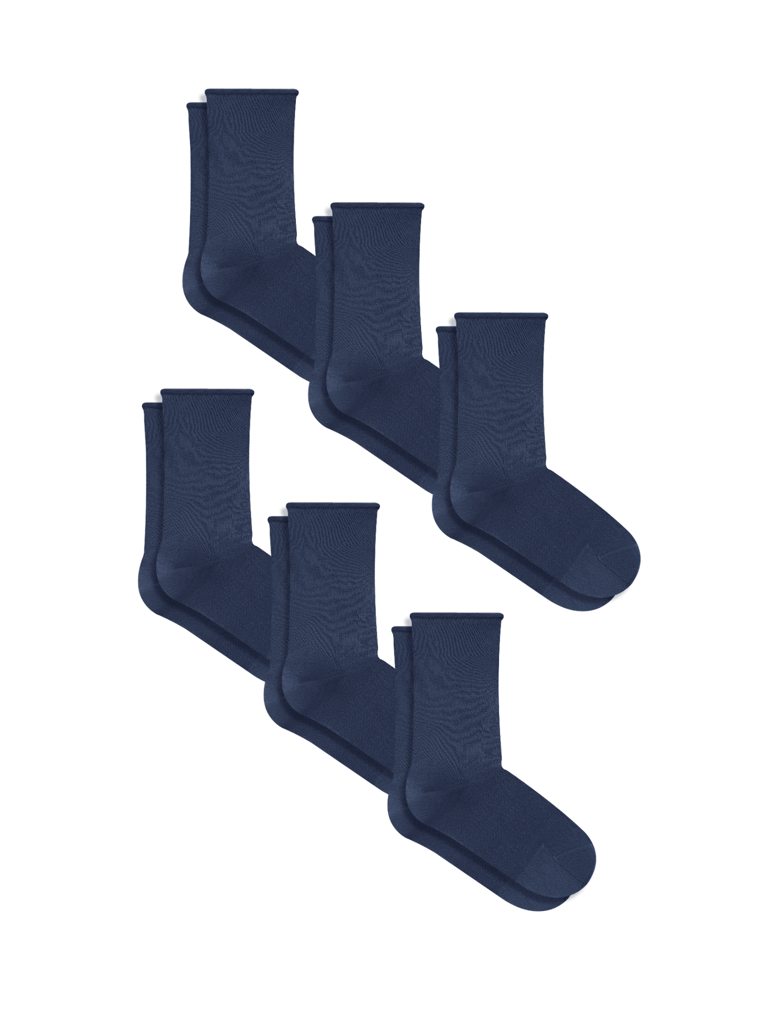 Bio-Baumwoll-Socken mit Rollrand Unisex – 6er Pack - Evermind.eco