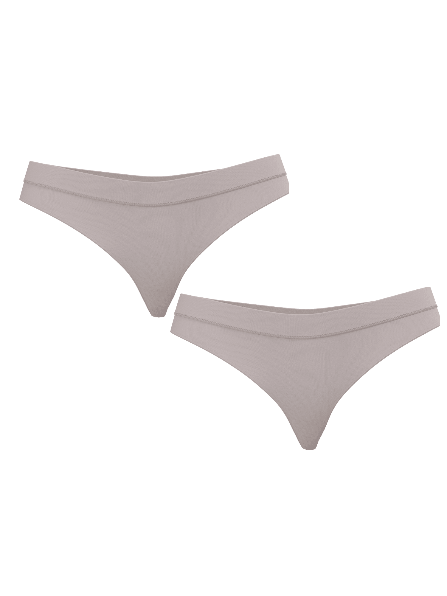 Bio-Baumwoll-String hoher Bund - 2er Pack - Evermind.eco