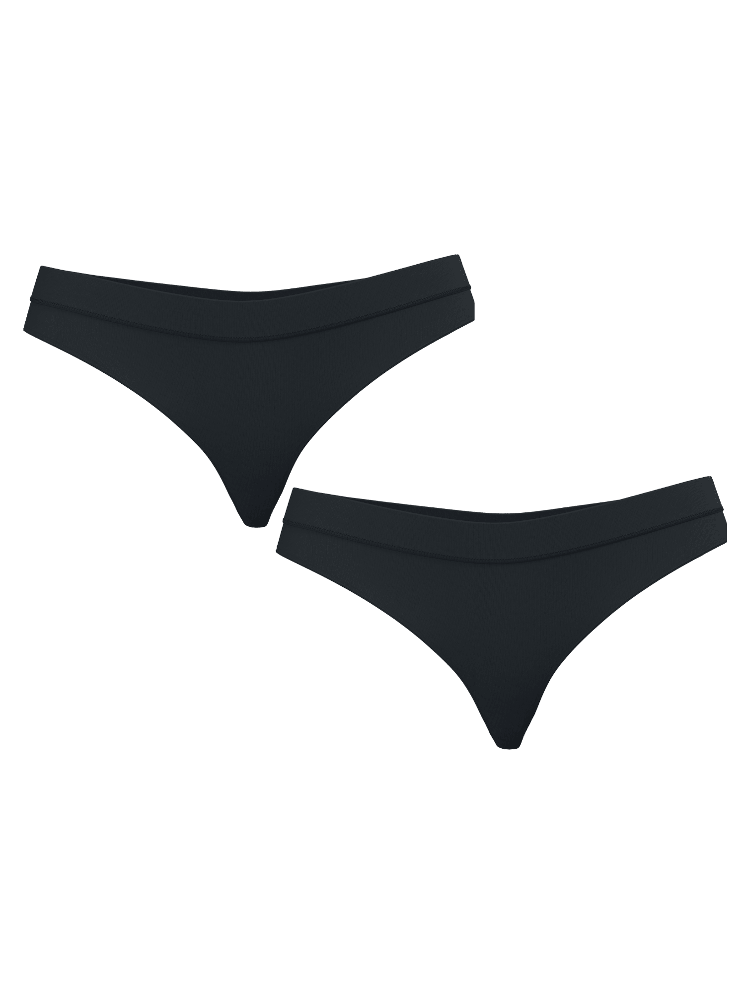 Bio-Baumwoll-String hoher Bund - 2er Pack - Evermind.eco