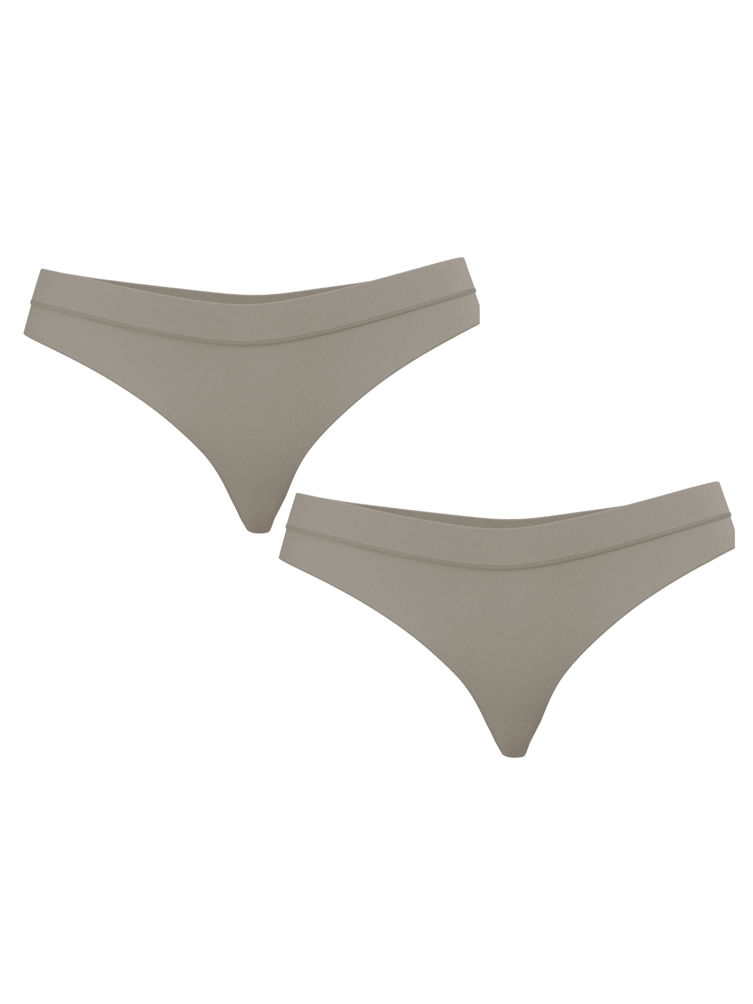 Bio-Baumwoll-String hoher Bund - 2er Pack - Evermind.eco