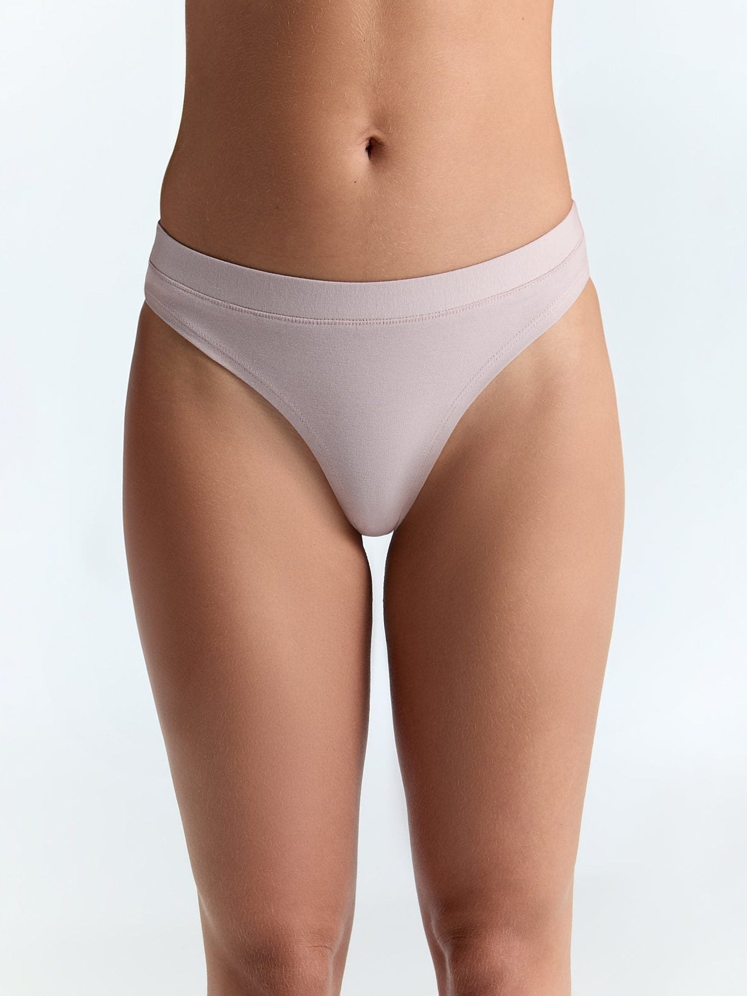 Bio-Baumwoll-String hoher Bund - 2er Pack - Evermind.eco
