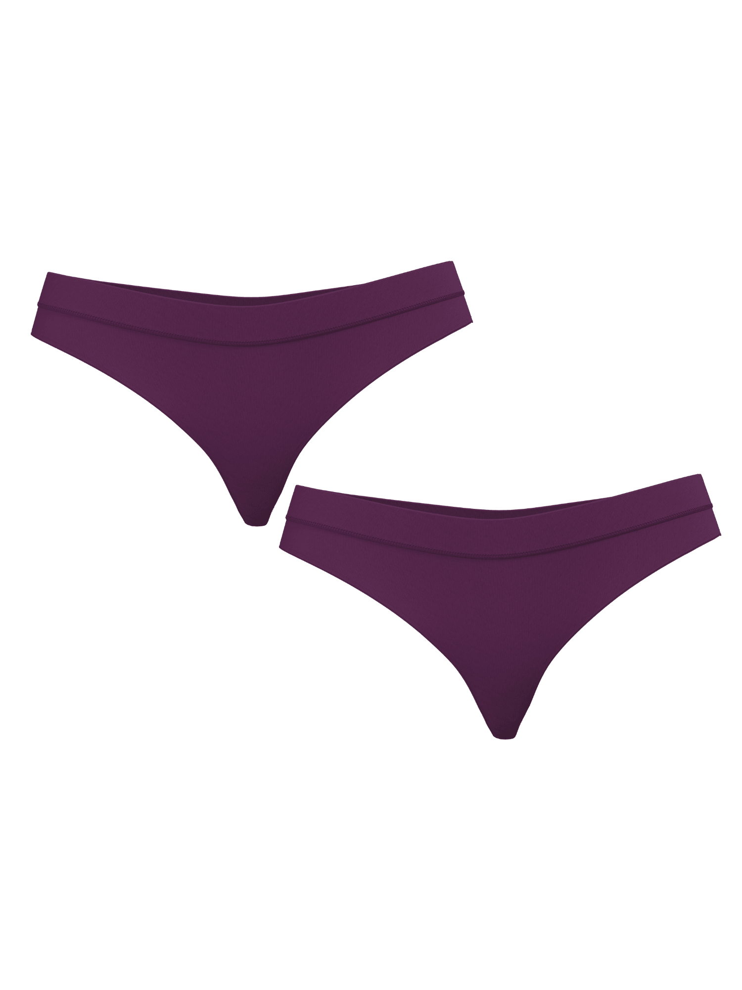 Bio-Baumwoll-String hoher Bund - 2er Pack - Evermind.eco