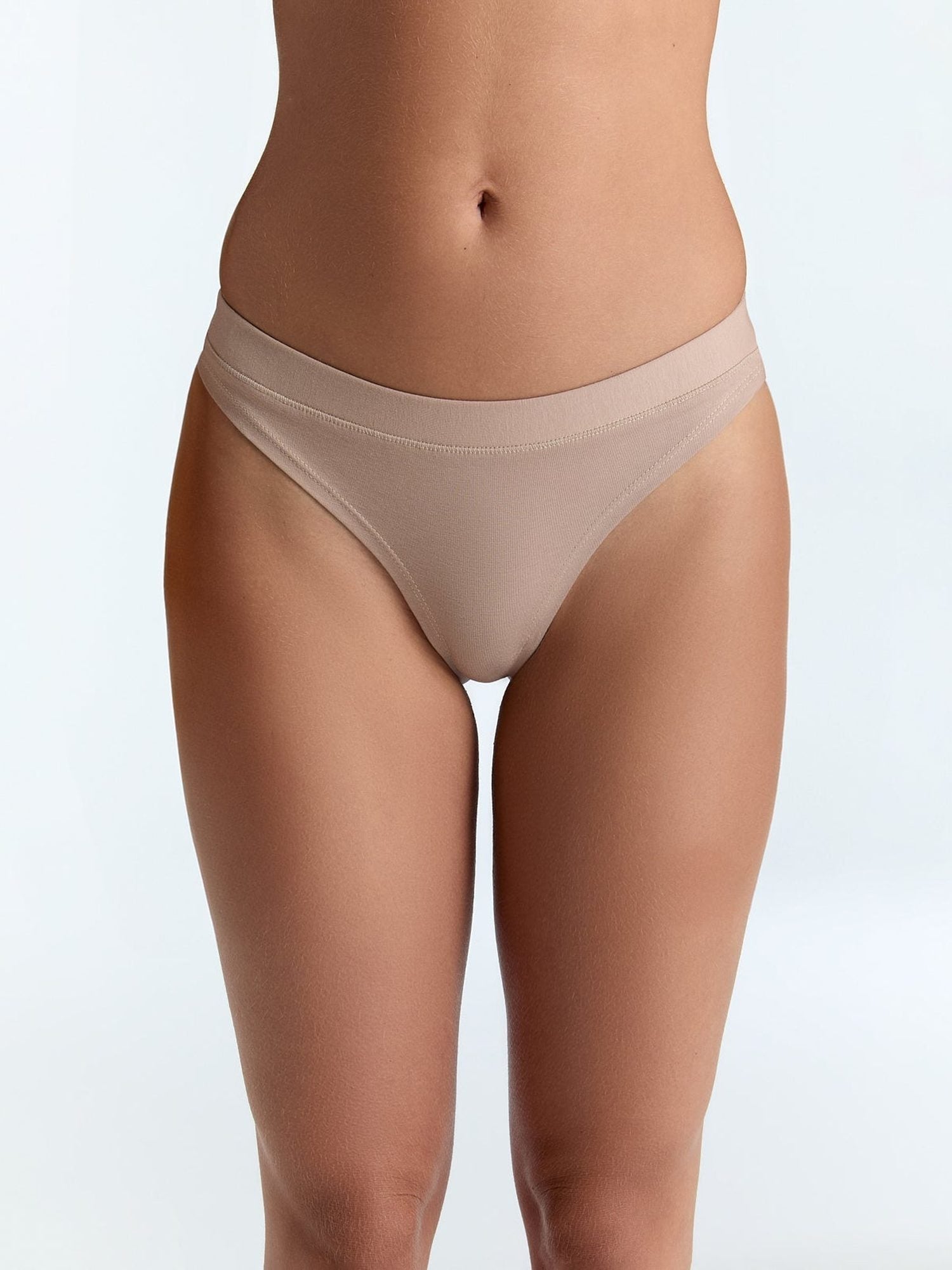 Bio-Baumwoll-String hoher Bund - 2er Pack - Evermind.eco