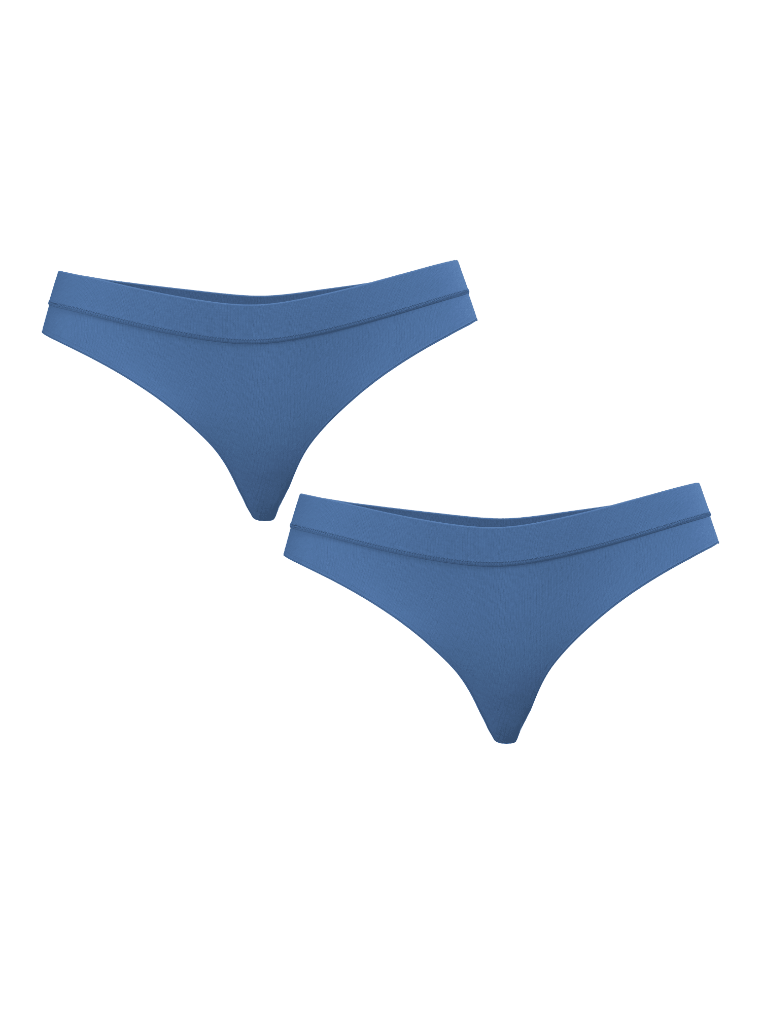 Bio-Baumwoll-String hoher Bund - 2er Pack - Evermind.eco