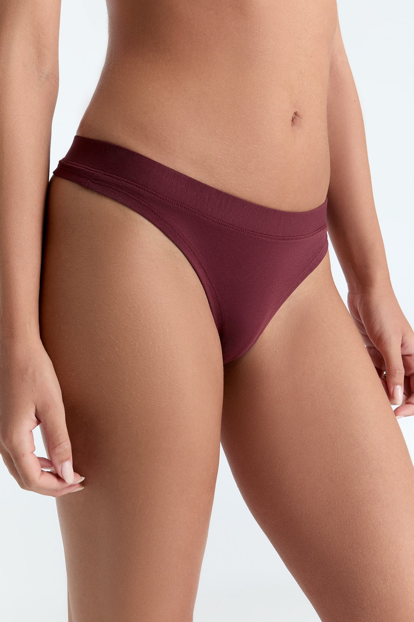 Bio-Baumwoll-String hoher Bund - Evermind.eco