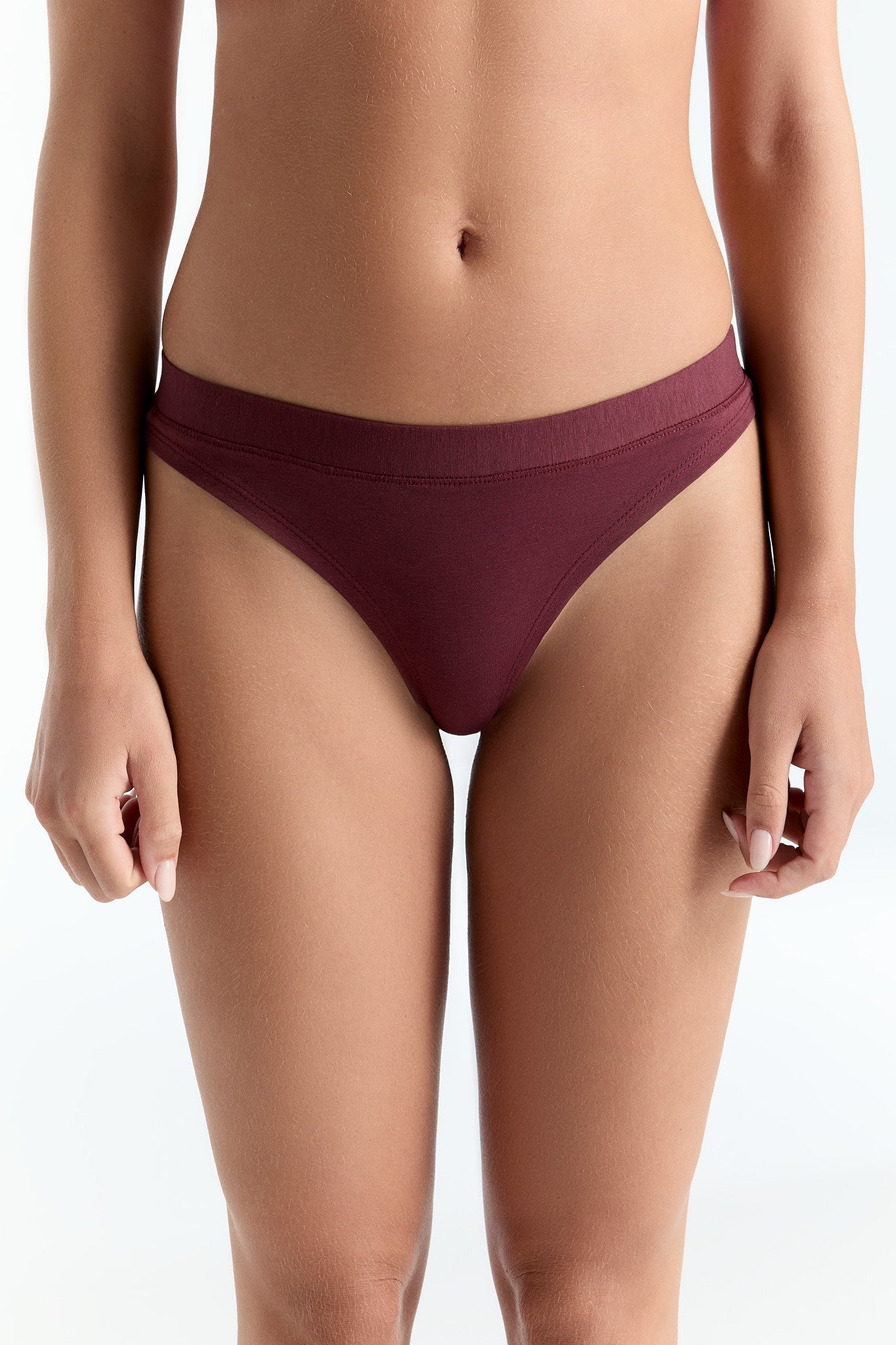 Bio-Baumwoll-String hoher Bund - Evermind.eco