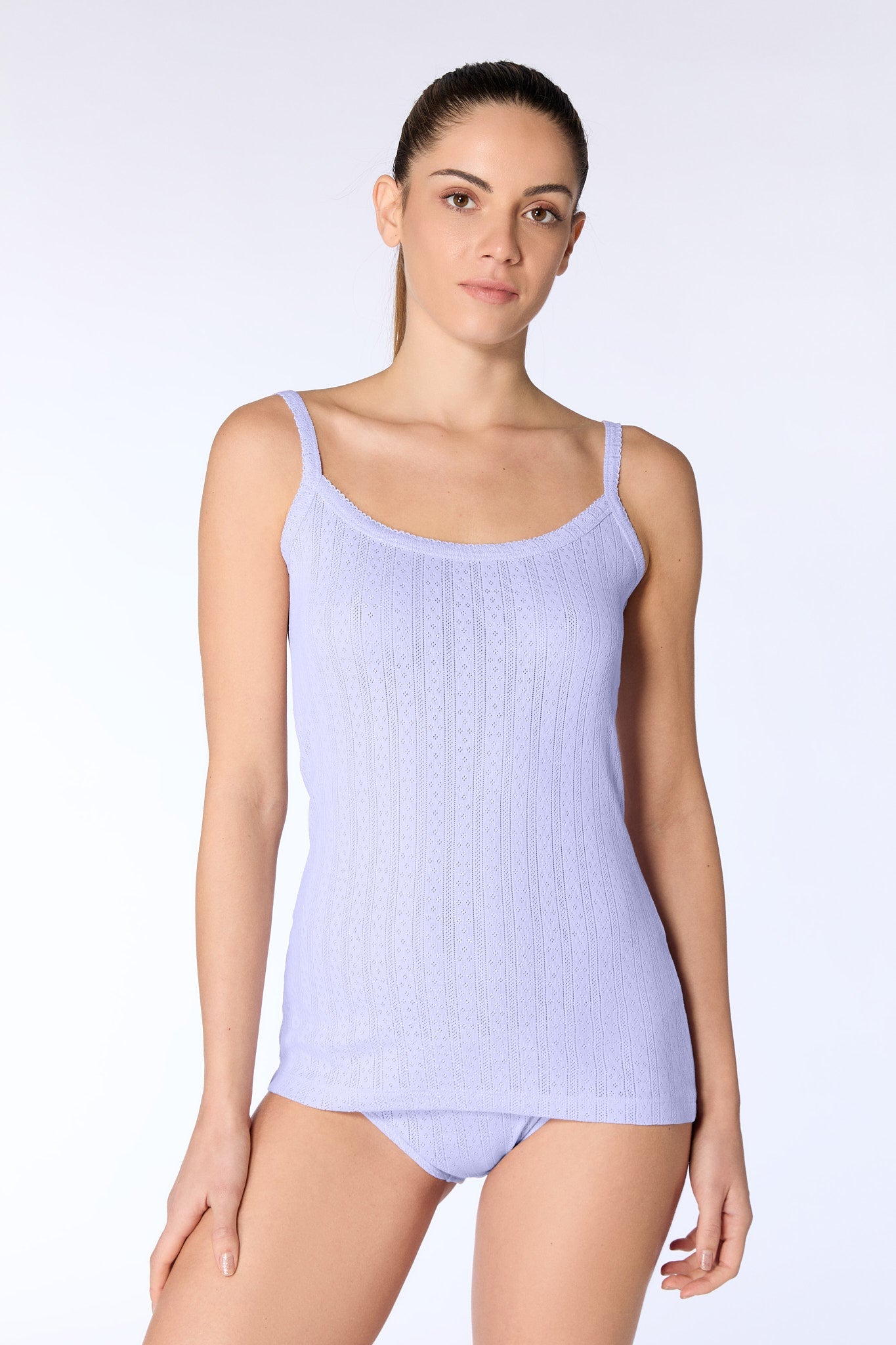 Bio-Baumwoll-Top Jacquard - Evermind.eco