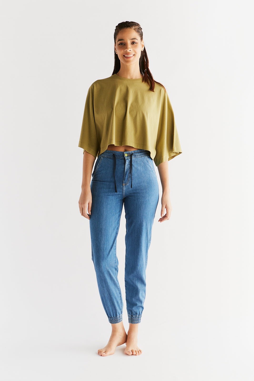 Damen Bio-Baumwoll Joggjeans - Evermind.eco