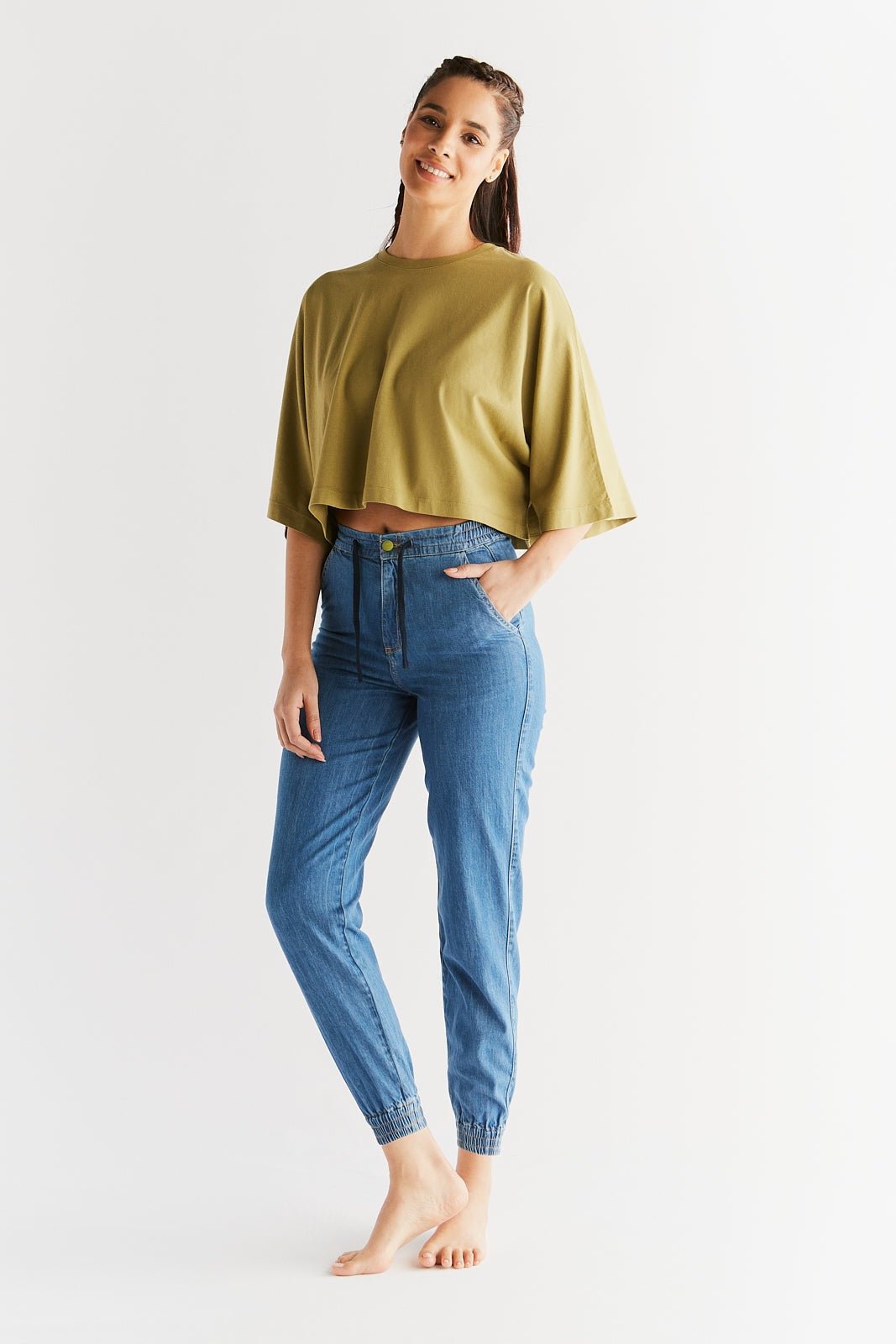 Damen Bio-Baumwoll Joggjeans - Evermind.eco