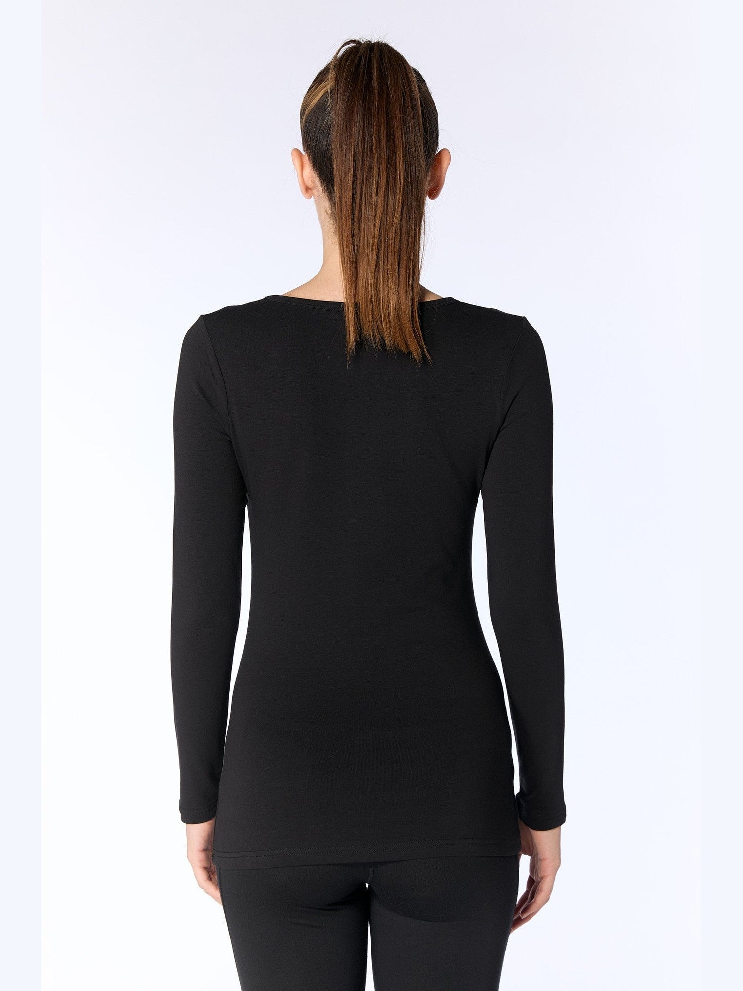 Damen Bio-Baumwoll Langarmshirt stretch - Evermind.eco