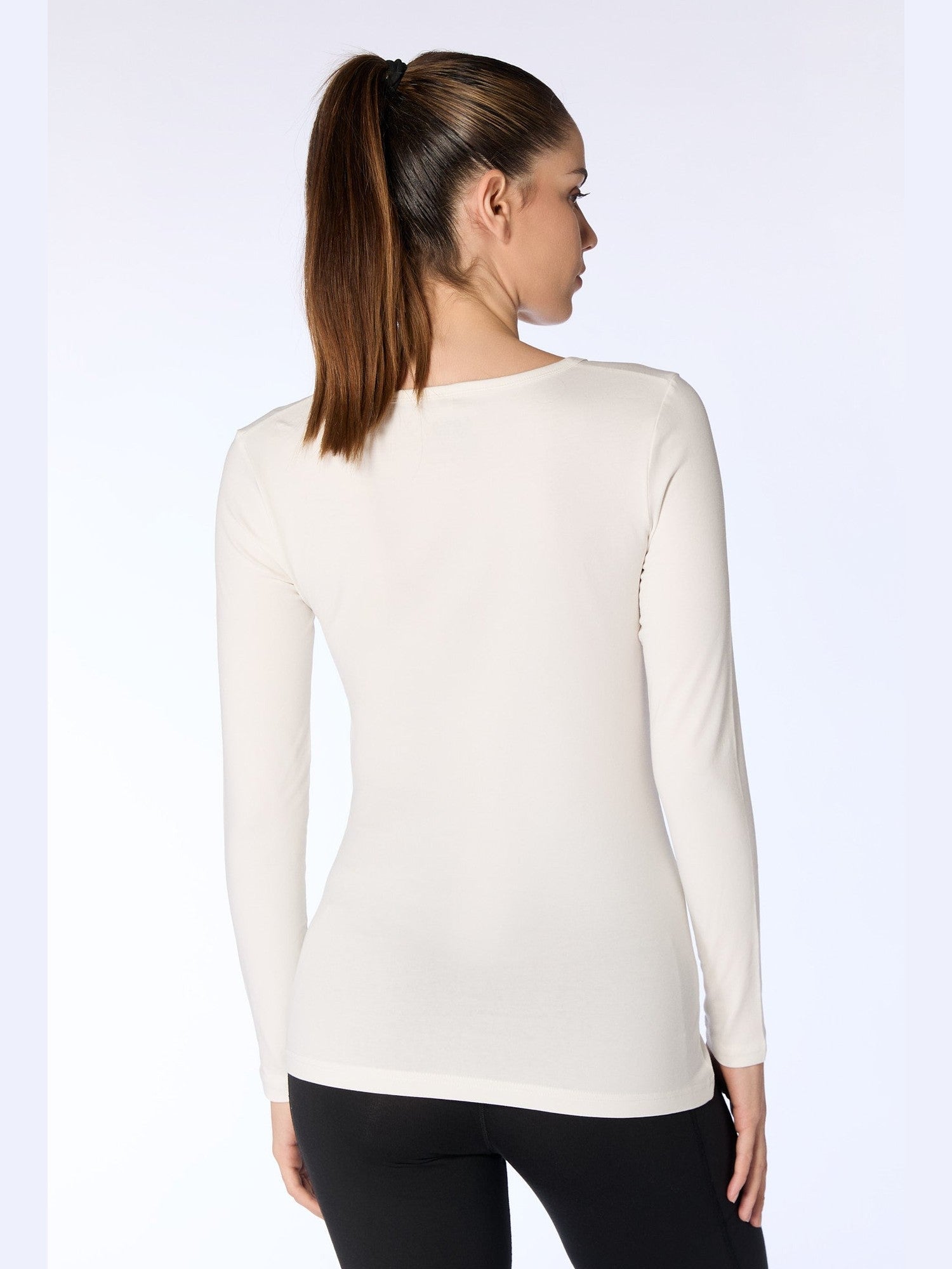 Damen Bio-Baumwoll Langarmshirt stretch - Evermind.eco