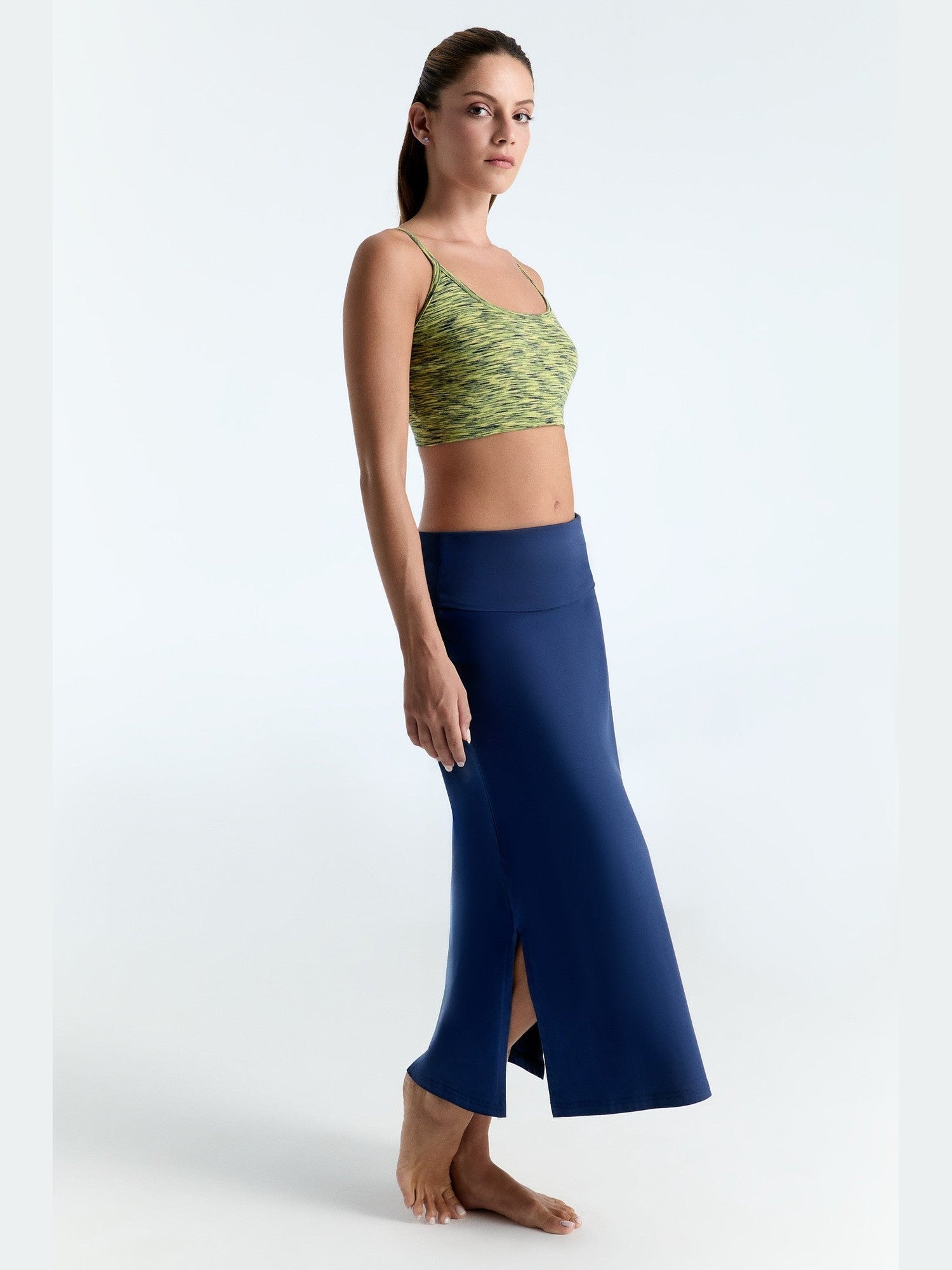 Damen Bio-Baumwoll-Maxirock mit Schlitzen - Evermind.eco